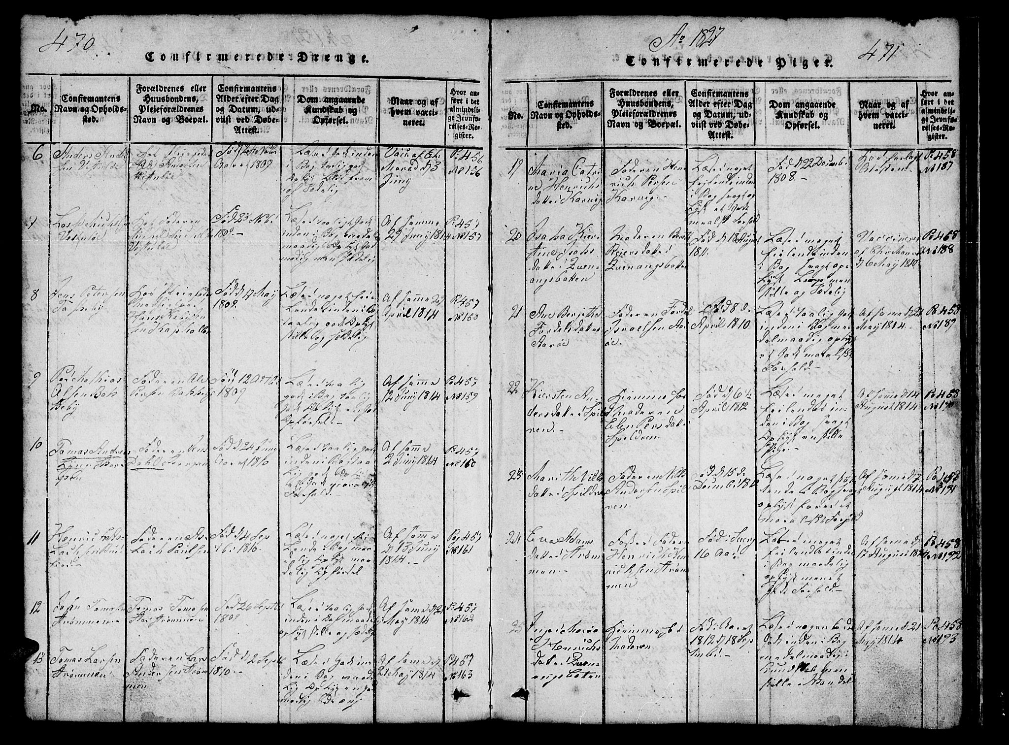 Skjervøy sokneprestkontor, AV/SATØ-S-1300/H/Ha/Hab/L0001klokker: Parish register (copy) no. 1, 1825-1838, p. 470-471