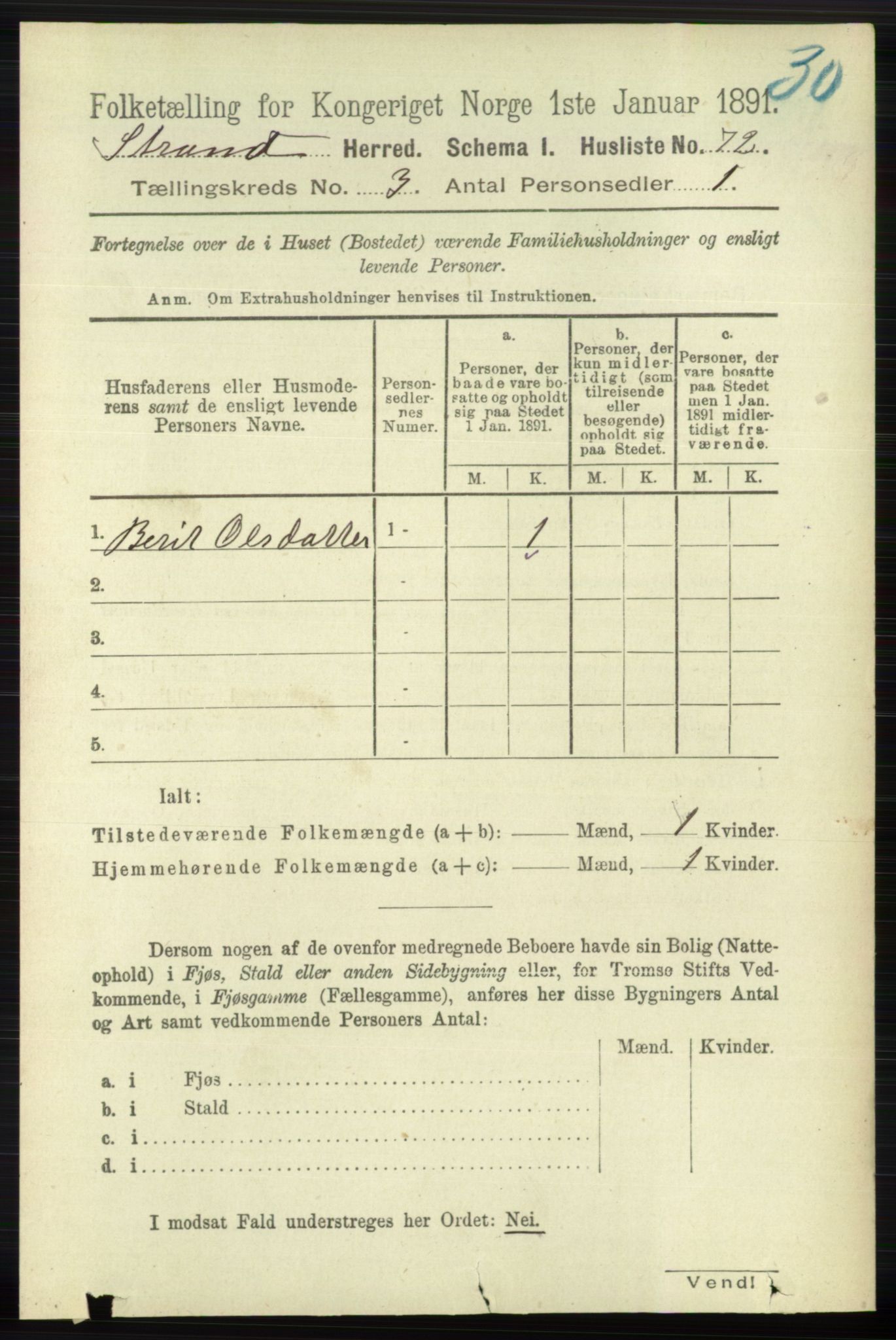 RA, 1891 census for 1130 Strand, 1891, p. 732