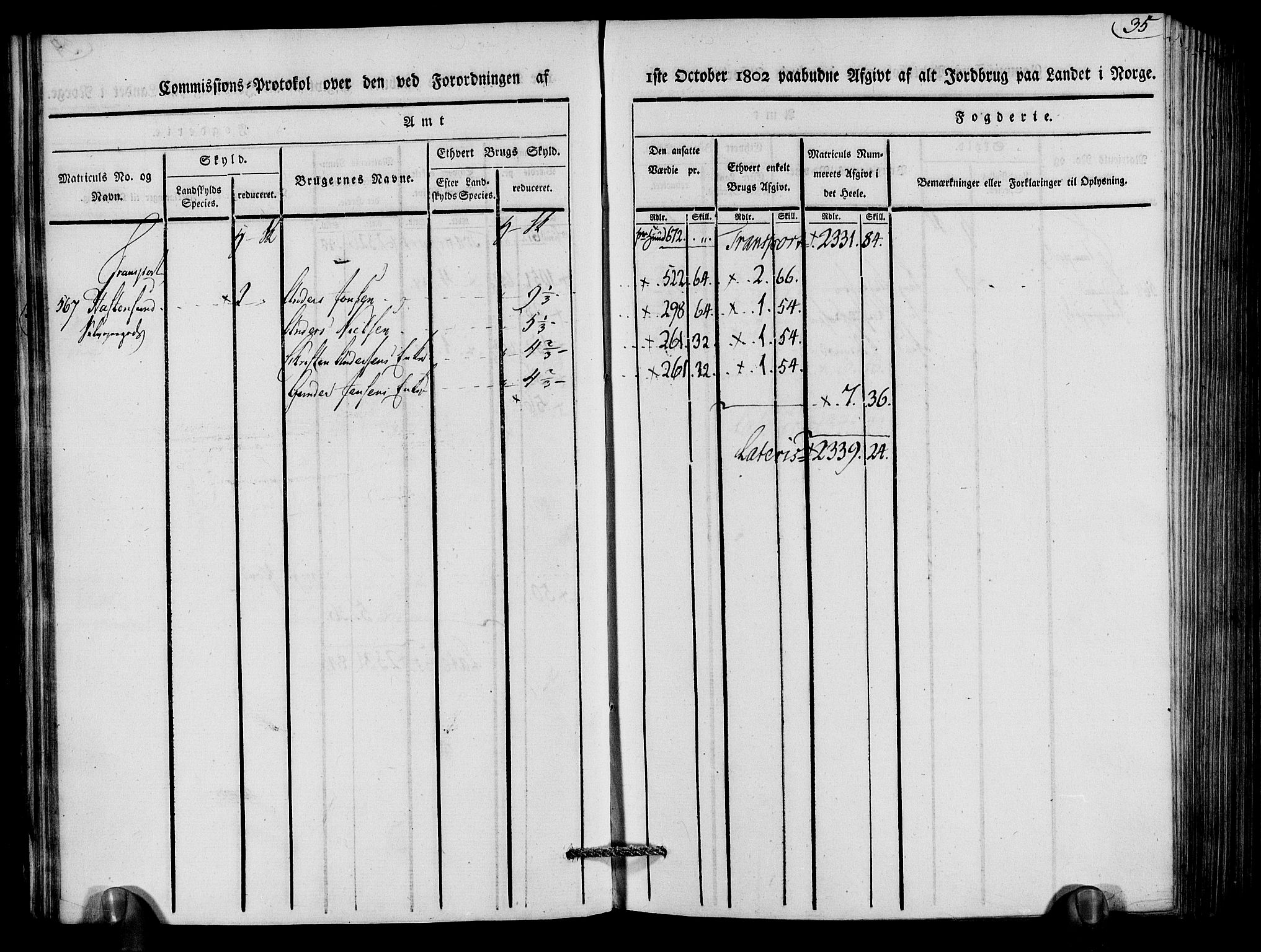 Rentekammeret inntil 1814, Realistisk ordnet avdeling, AV/RA-EA-4070/N/Ne/Nea/L0079: Nedenes fogderi. Kommisjonsprotokoll "Nr. 2", for Strengereid skipreide, 1803, p. 36
