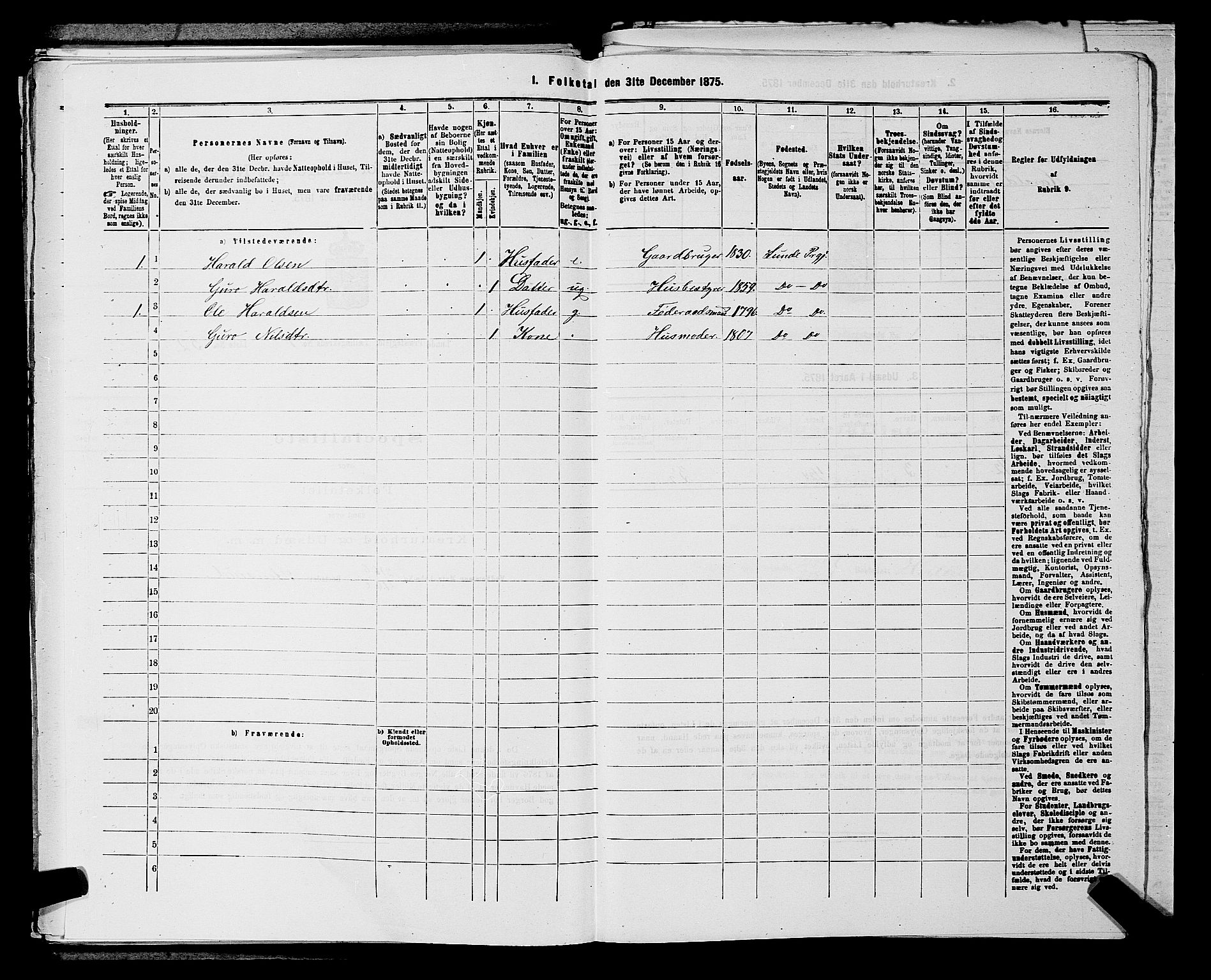 SAKO, 1875 census for 0820P Lunde, 1875, p. 146