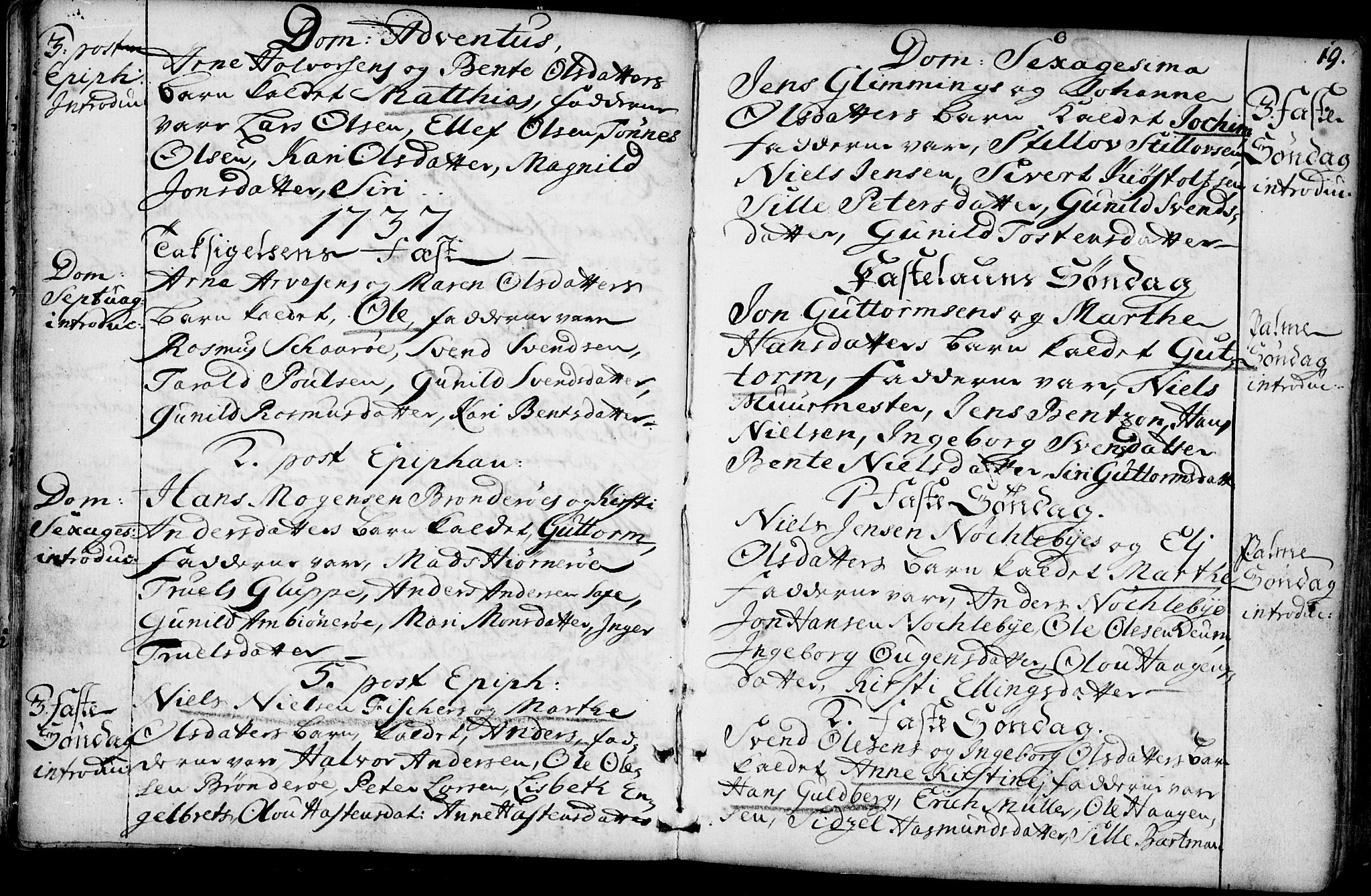 Glemmen prestekontor Kirkebøker, AV/SAO-A-10908/F/Fa/L0001: Parish register (official) no. 1, 1733-1759, p. 19