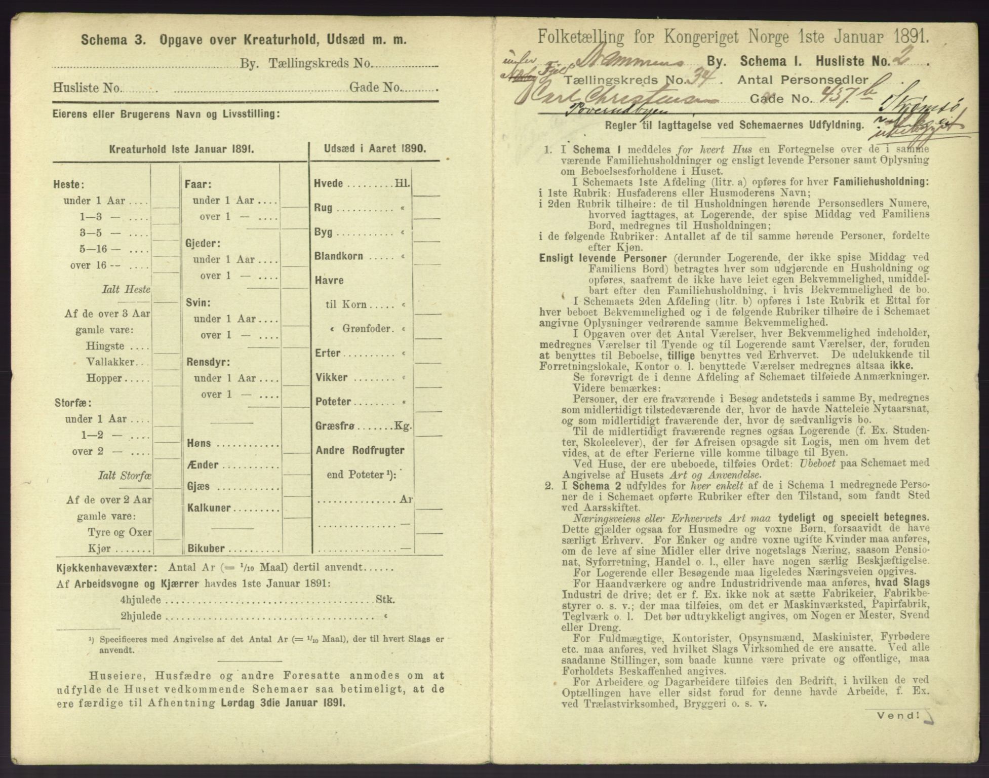 RA, 1891 census for 0602 Drammen, 1891, p. 2997