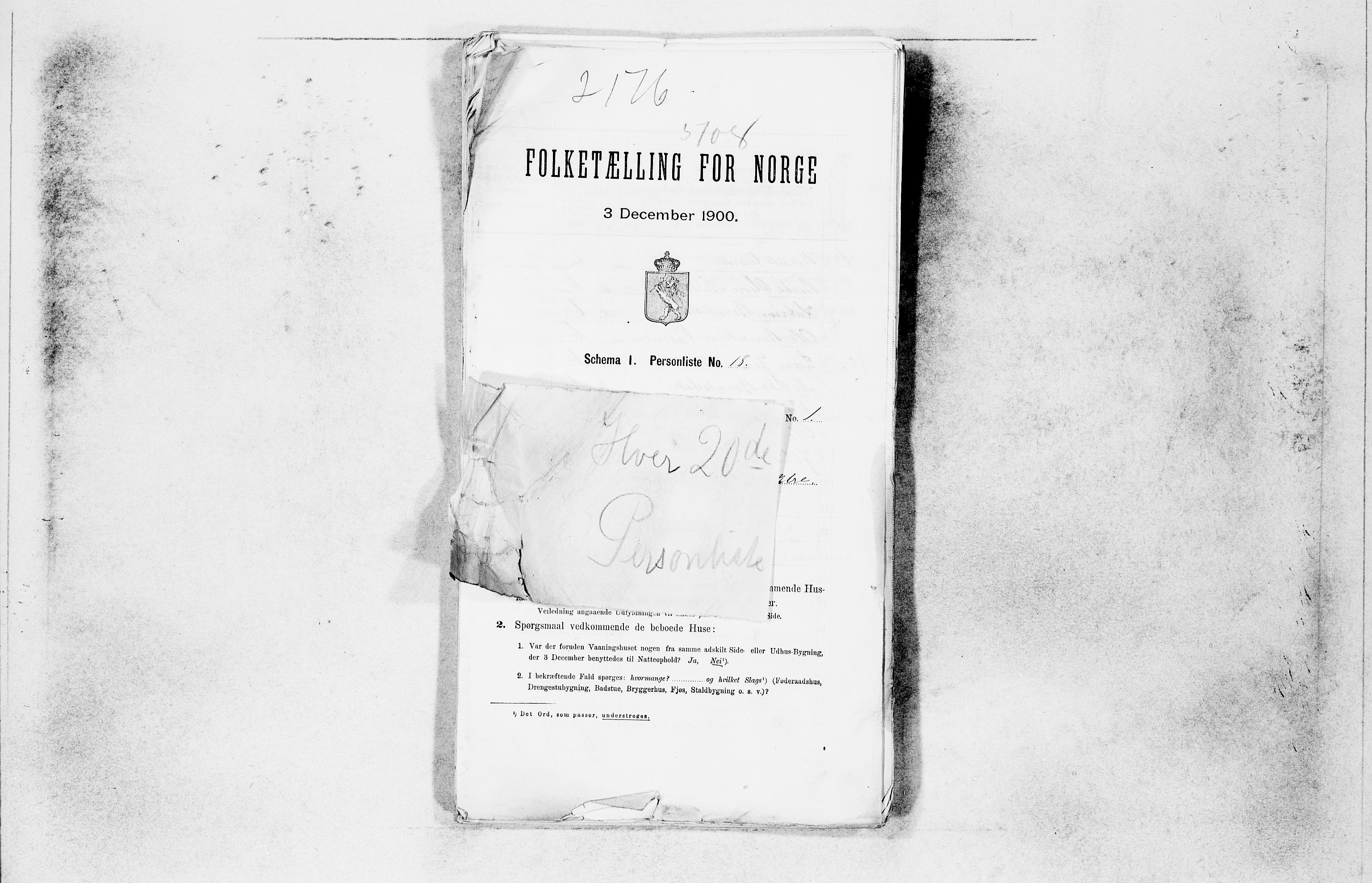 SAB, 1900 census for Ytre Holmedal, 1900, p. 43