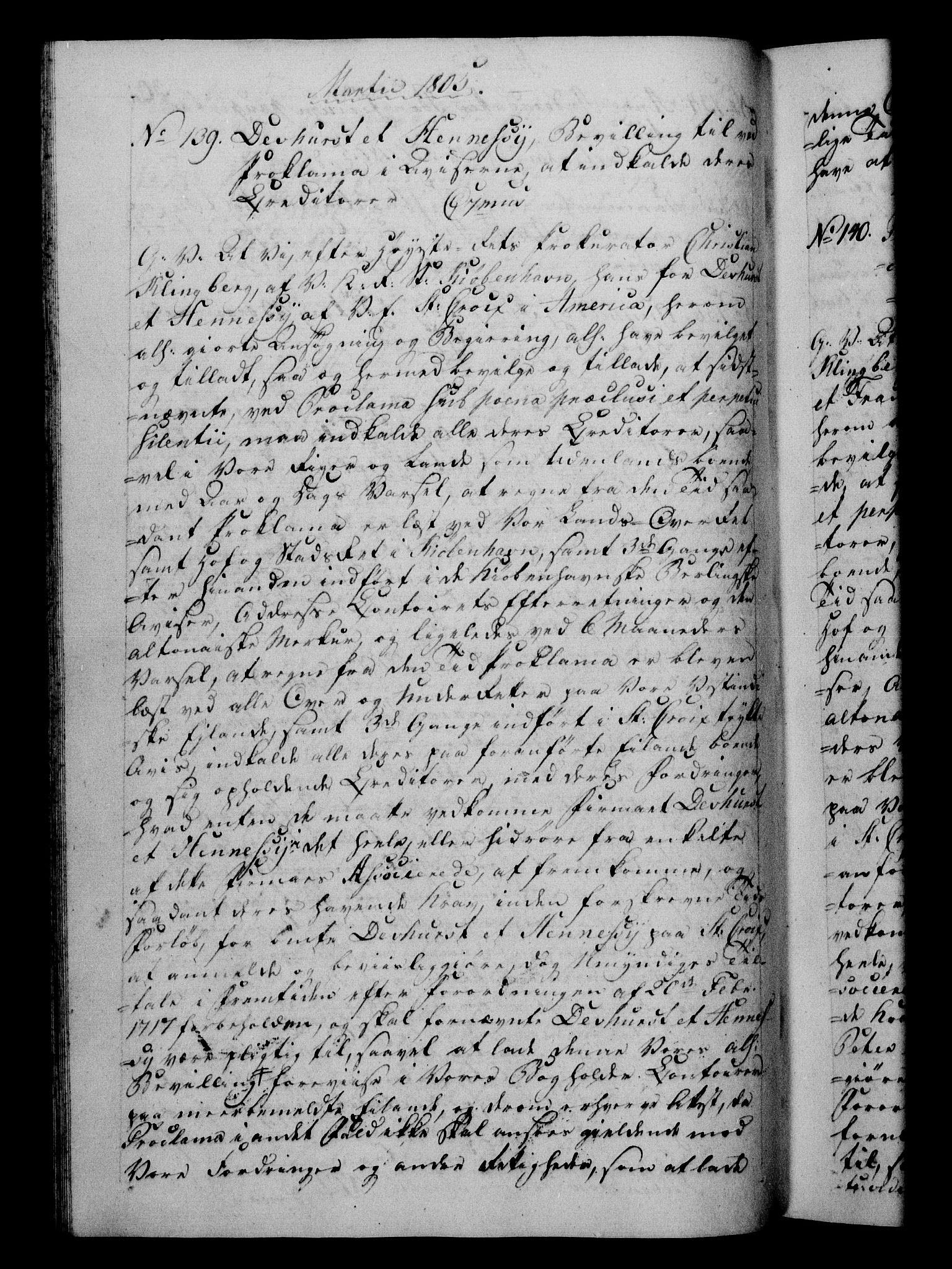 Danske Kanselli 1800-1814, RA/EA-3024/H/Hf/Hfb/Hfba/L0003: Registranter, 1805-1807, p. 30b