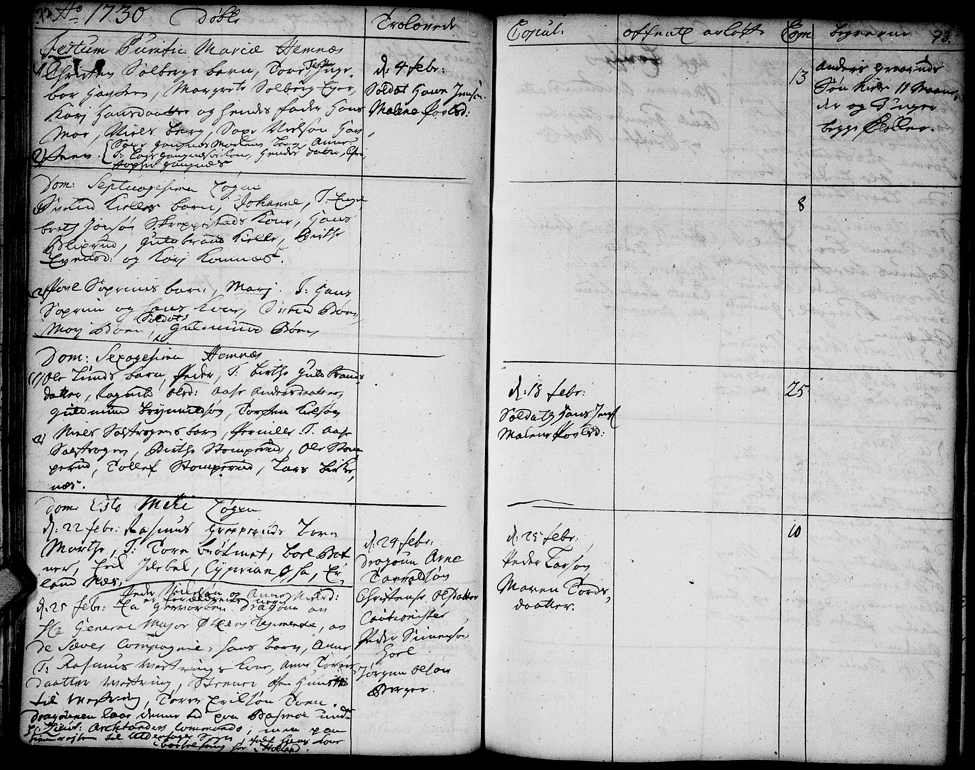 Høland prestekontor Kirkebøker, SAO/A-10346a/F/Fa/L0002: Parish register (official) no. I 2, 1728-1738, p. 72-73