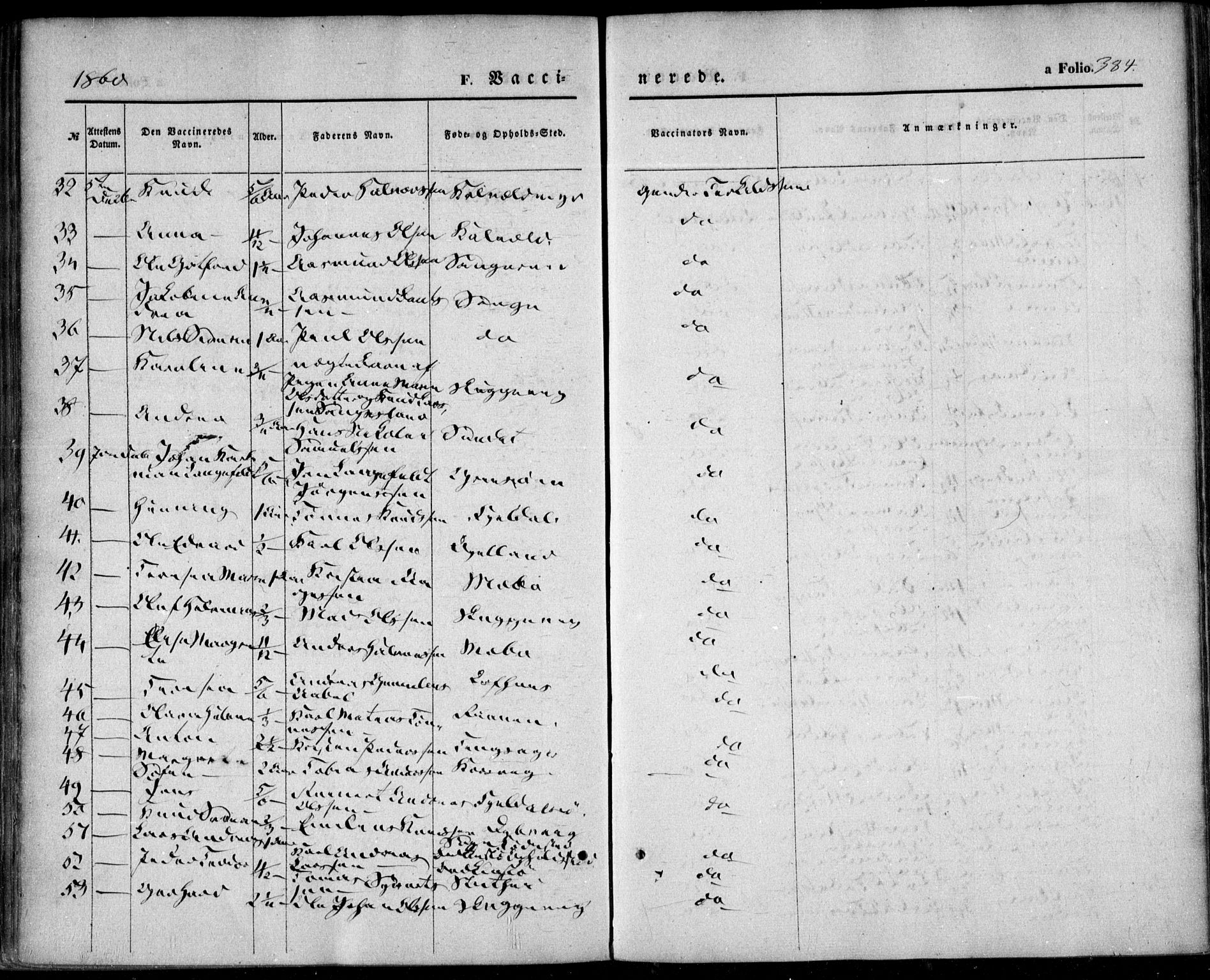 Vestre Moland sokneprestkontor, AV/SAK-1111-0046/F/Fa/Fab/L0007: Parish register (official) no. A 7, 1859-1872, p. 384