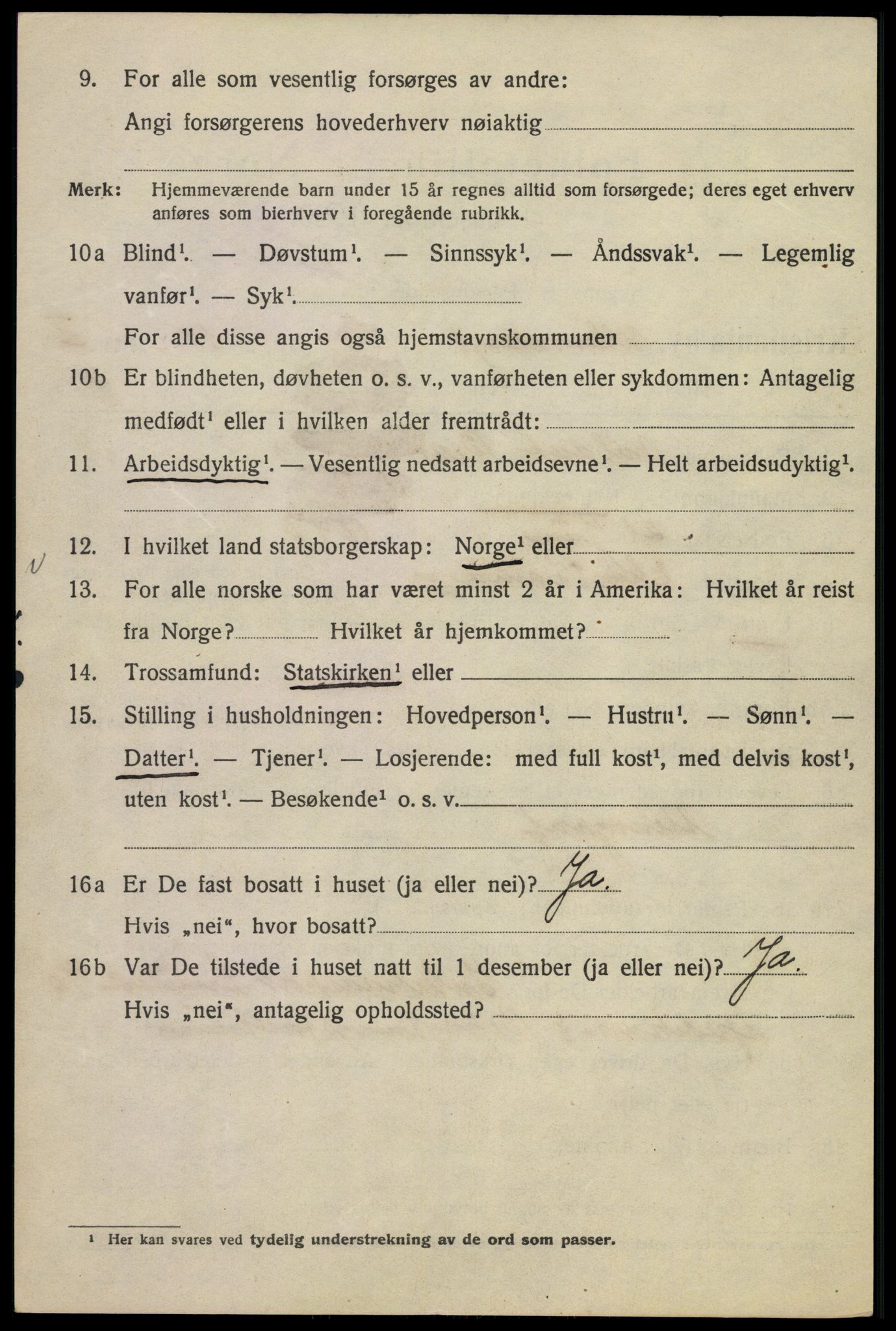 SAO, 1920 census for Kristiania, 1920, p. 612618