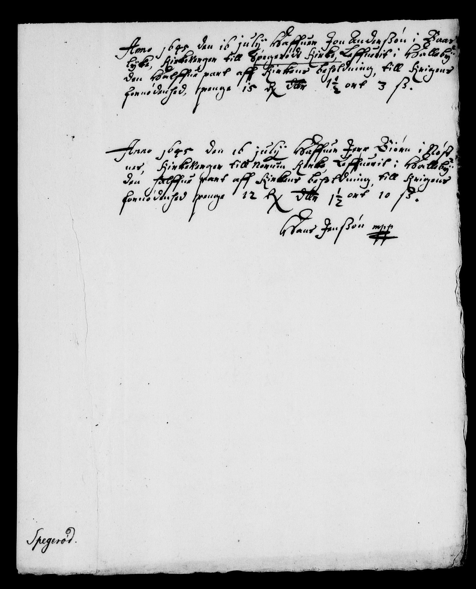 Danske Kanselli, Skapsaker, AV/RA-EA-4061/F/L0009: Skap 8, pakke 150B, litra A-AA, 1644-1651, p. 42