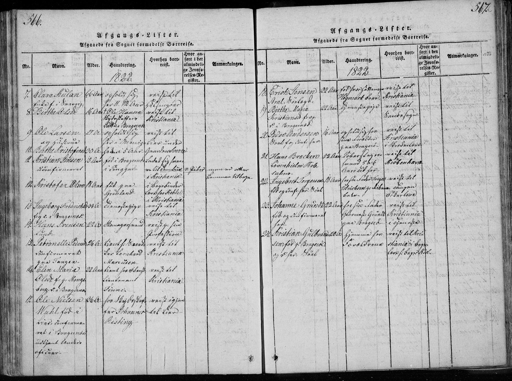 Bragernes kirkebøker, SAKO/A-6/F/Fa/L0007: Parish register (official) no. I 7, 1815-1829, p. 566-567