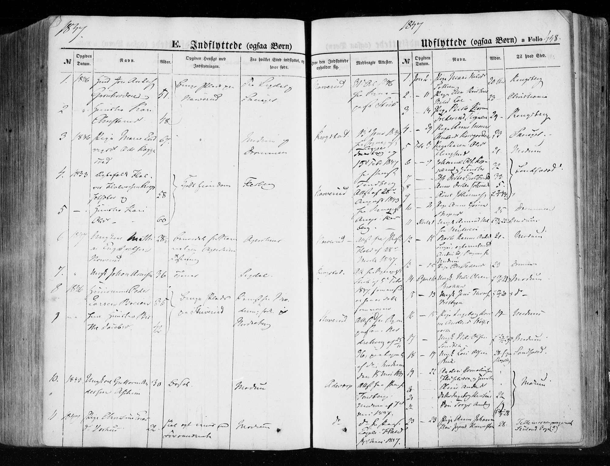 Eiker kirkebøker, SAKO/A-4/F/Fa/L0014: Parish register (official) no. I 14, 1846-1854, p. 448