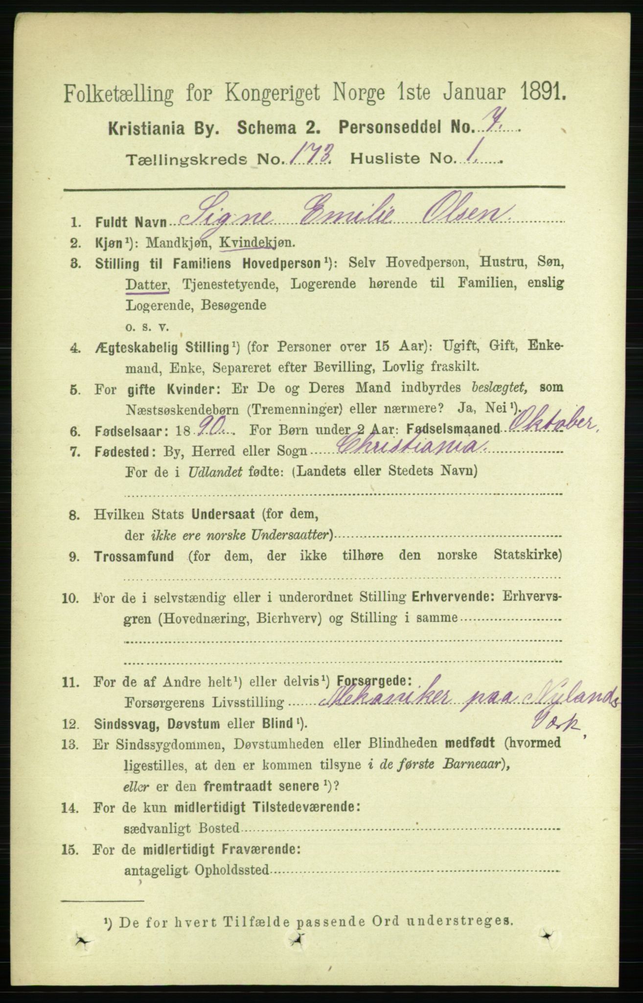 RA, 1891 census for 0301 Kristiania, 1891, p. 102798