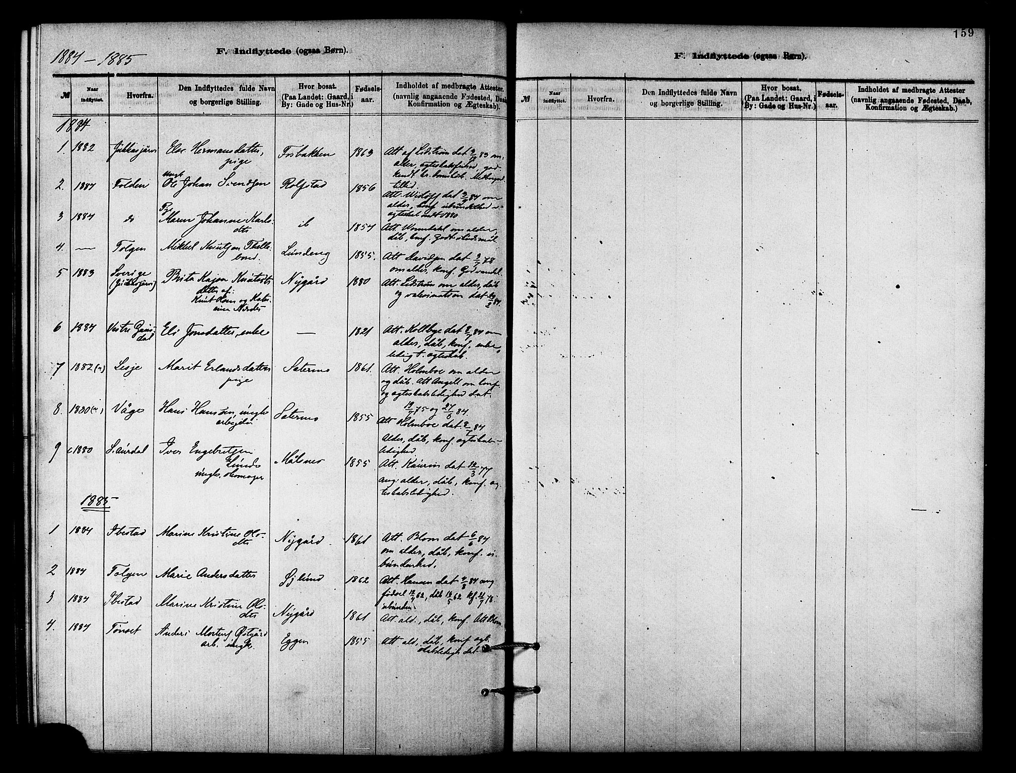 Målselv sokneprestembete, SATØ/S-1311/G/Ga/Gaa/L0009kirke: Parish register (official) no. 9, 1878-1889, p. 159