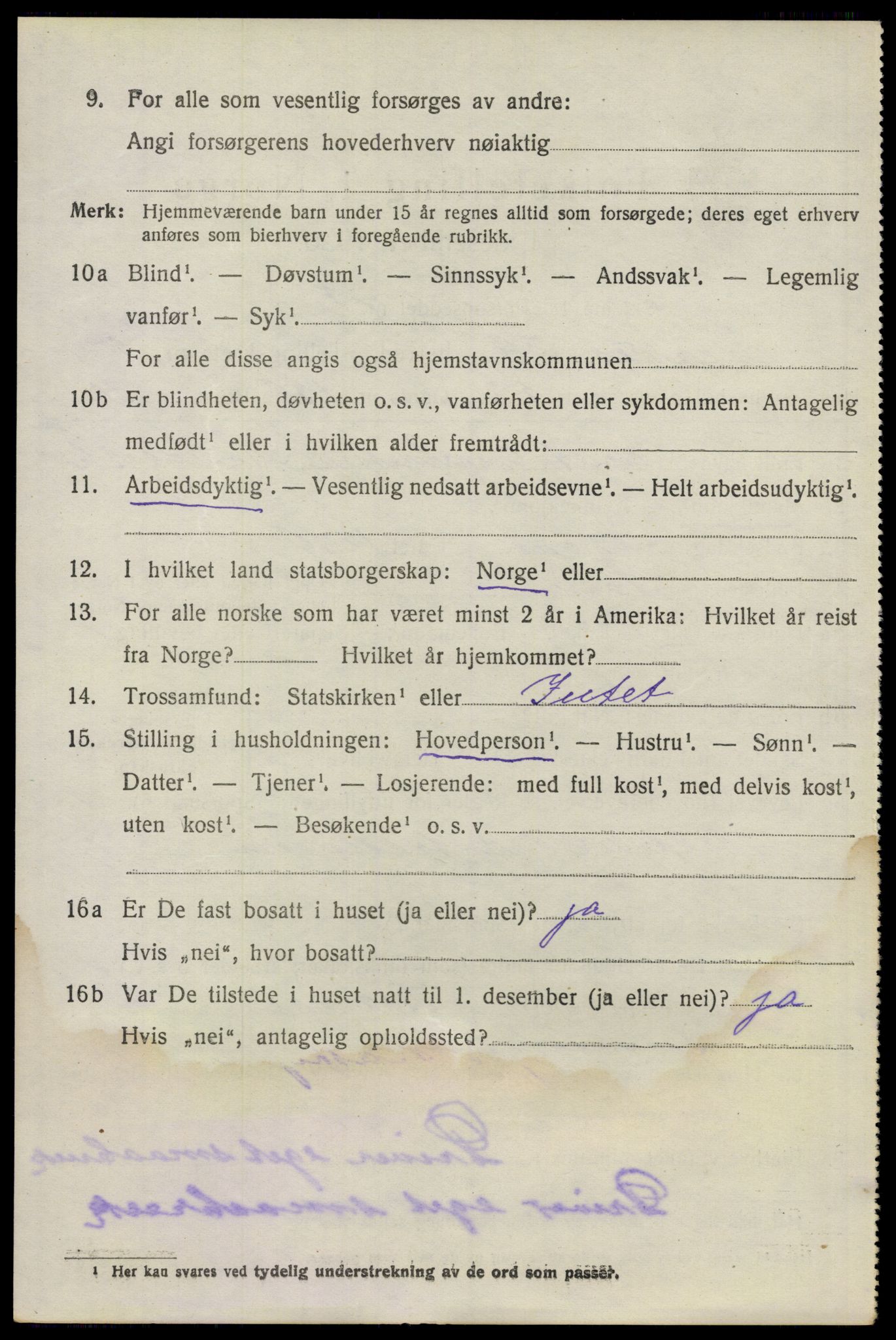 SAO, 1920 census for Nes, 1920, p. 7111