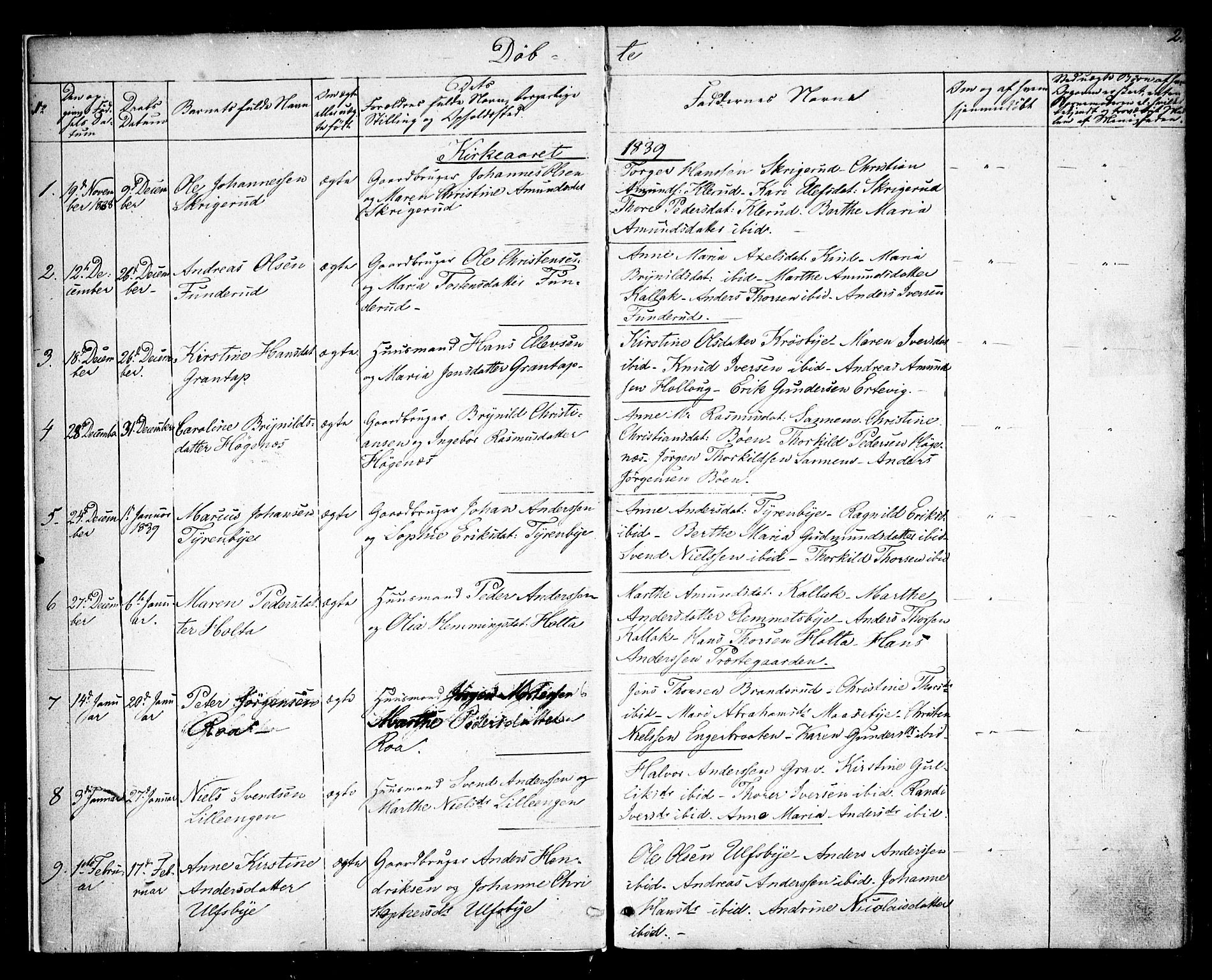 Rødenes prestekontor Kirkebøker, AV/SAO-A-2005/F/Fa/L0005: Parish register (official) no. I 5, 1838-1849, p. 2