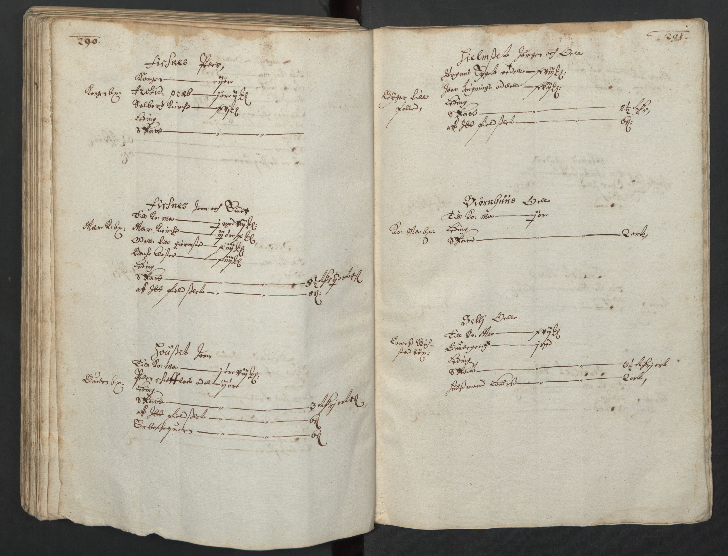 Rentekammeret inntil 1814, Realistisk ordnet avdeling, AV/RA-EA-4070/L/L0029/0001: Trondheim lagdømme: / Alminnelig jordebok og skattemanntall - Inderøy, 1661, p. 290-291