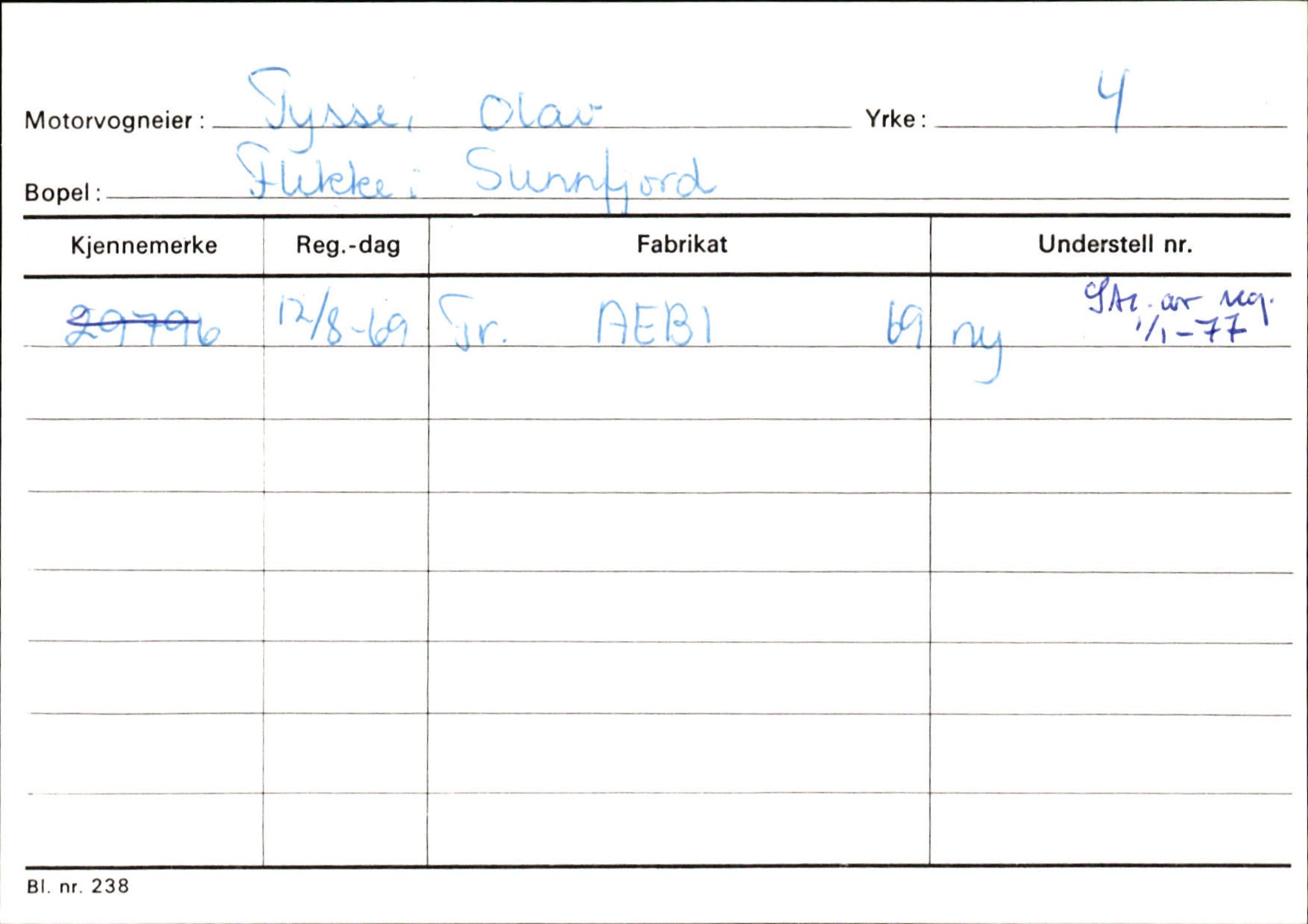 Statens vegvesen, Sogn og Fjordane vegkontor, AV/SAB-A-5301/4/F/L0126: Eigarregister Fjaler M-Å. Leikanger A-Å, 1945-1975, p. 503