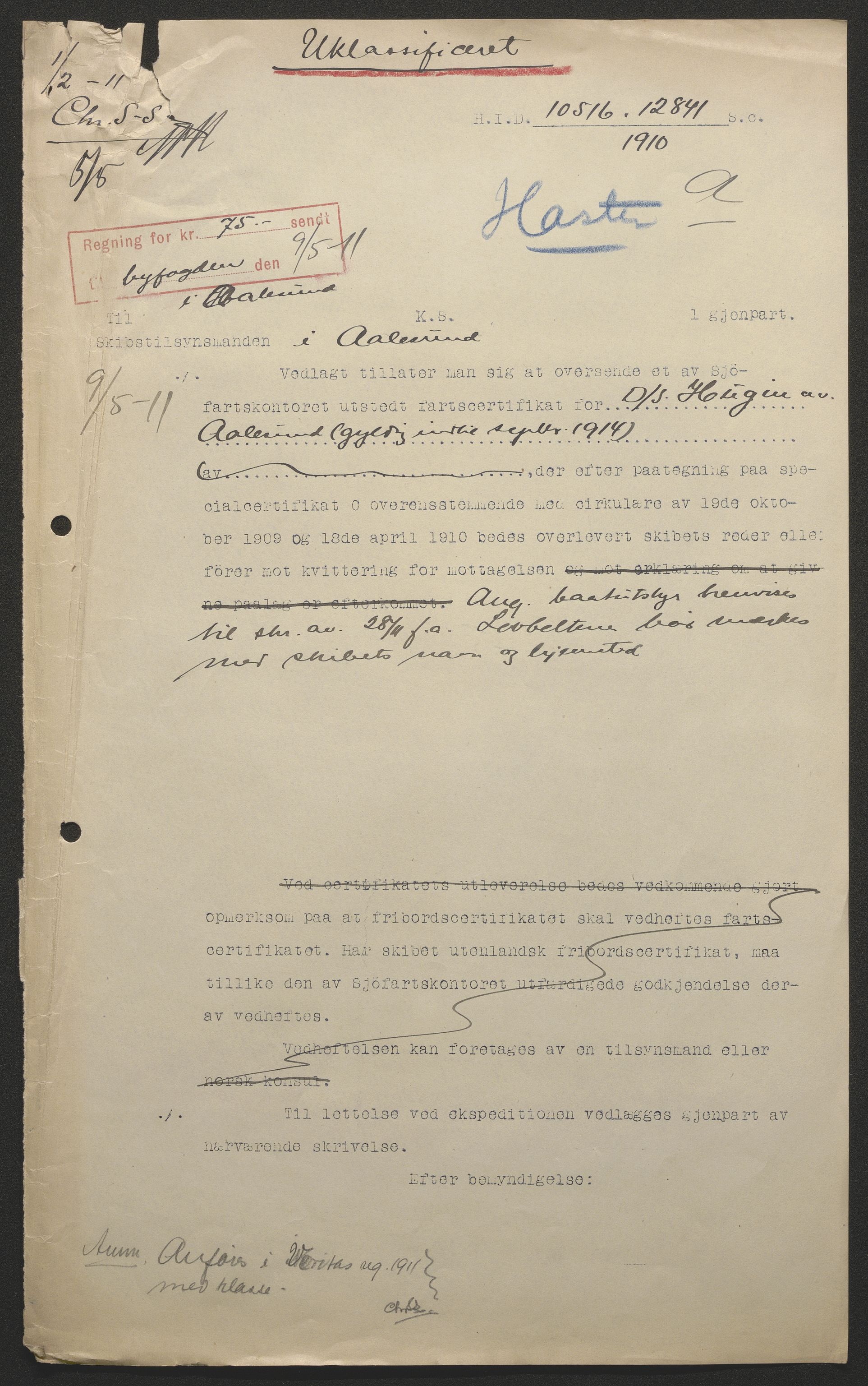 Sjøfartsdirektoratet med forløpere, skipsmapper slettede skip, AV/RA-S-4998/F/Fa/L0519: --, 1850-1922, p. 443