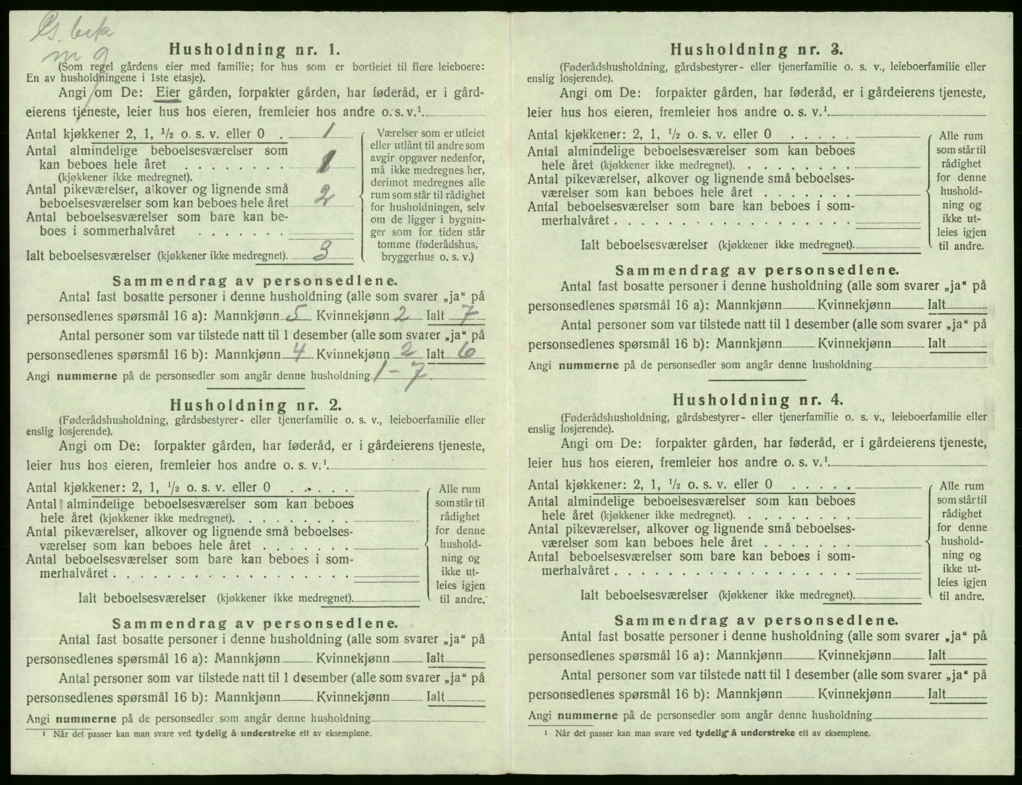 SAB, 1920 census for Etne, 1920, p. 522