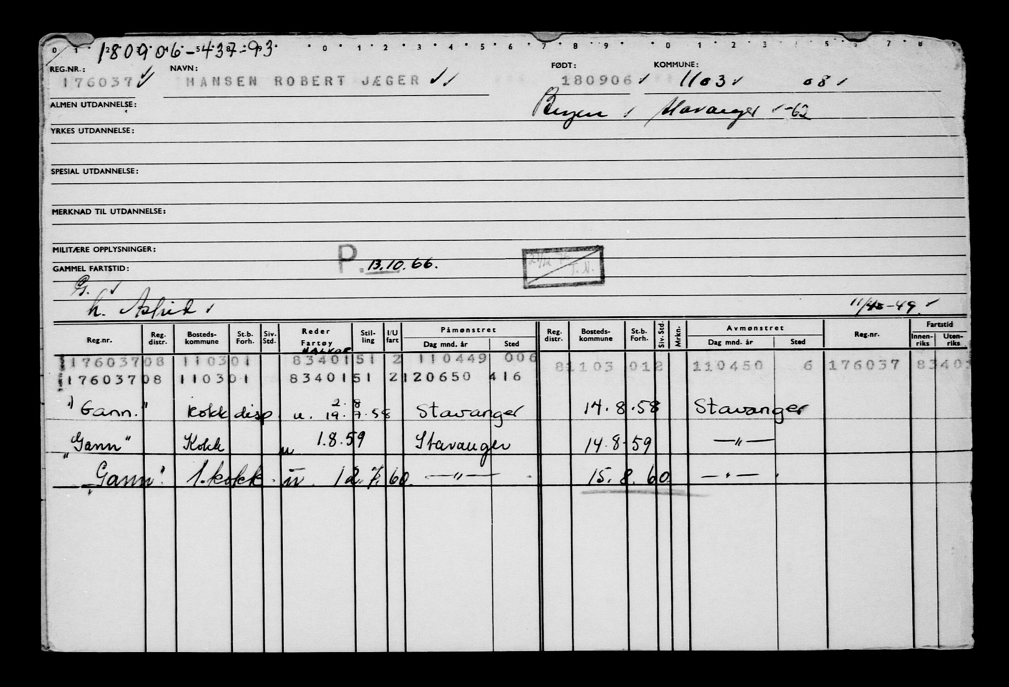 Direktoratet for sjømenn, AV/RA-S-3545/G/Gb/L0067: Hovedkort, 1906, p. 212