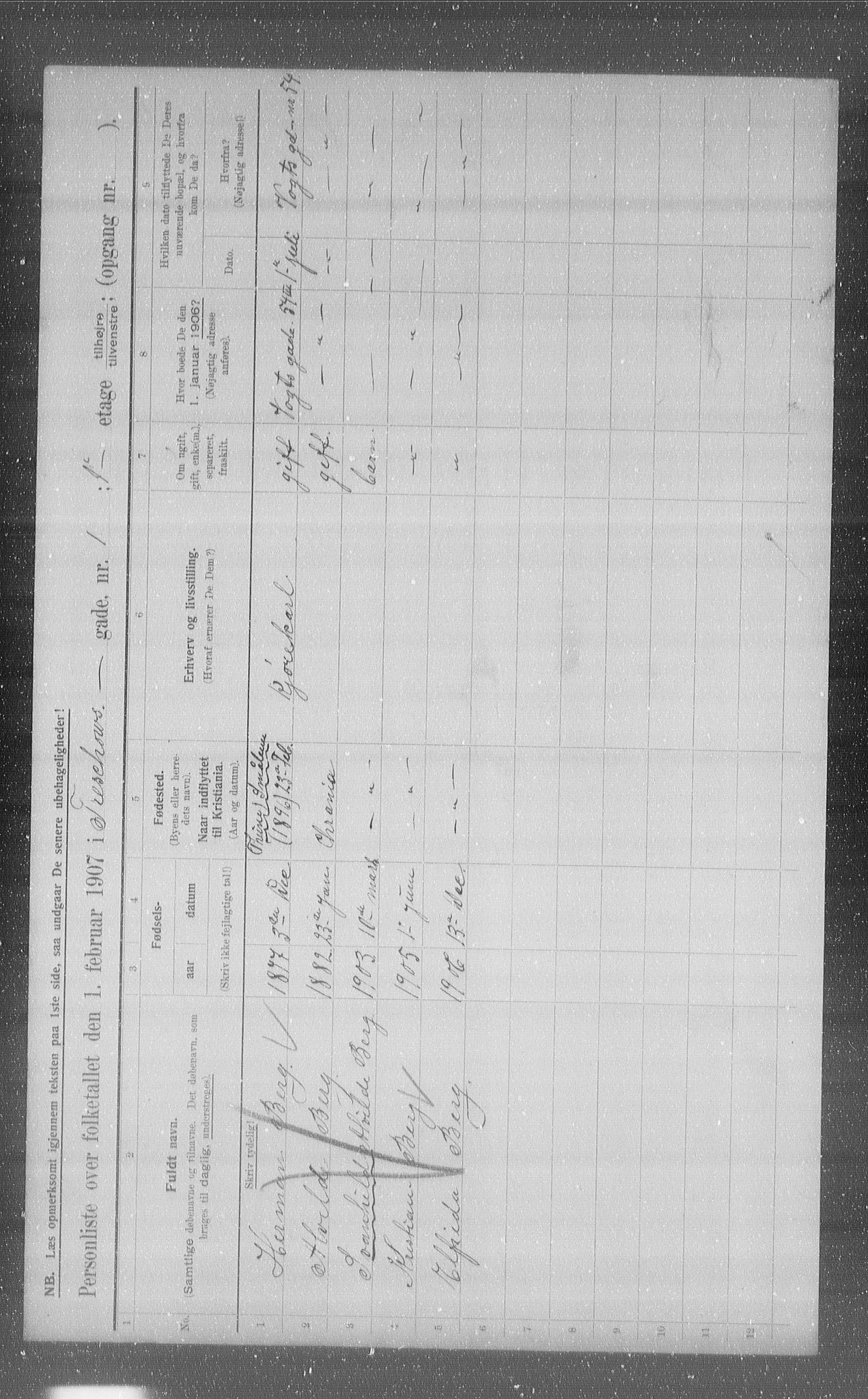 OBA, Municipal Census 1907 for Kristiania, 1907, p. 58775