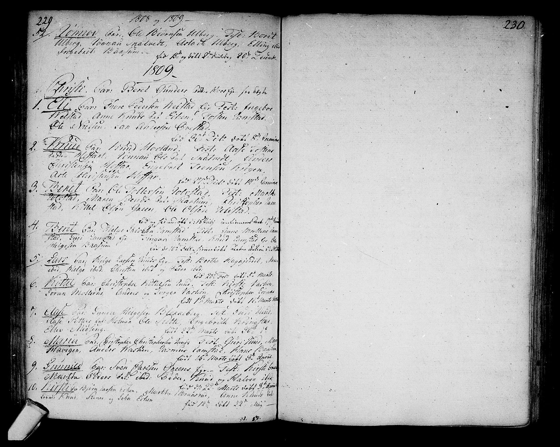 Sigdal kirkebøker, AV/SAKO-A-245/F/Fa/L0003: Parish register (official) no. I 3, 1793-1811, p. 229-230