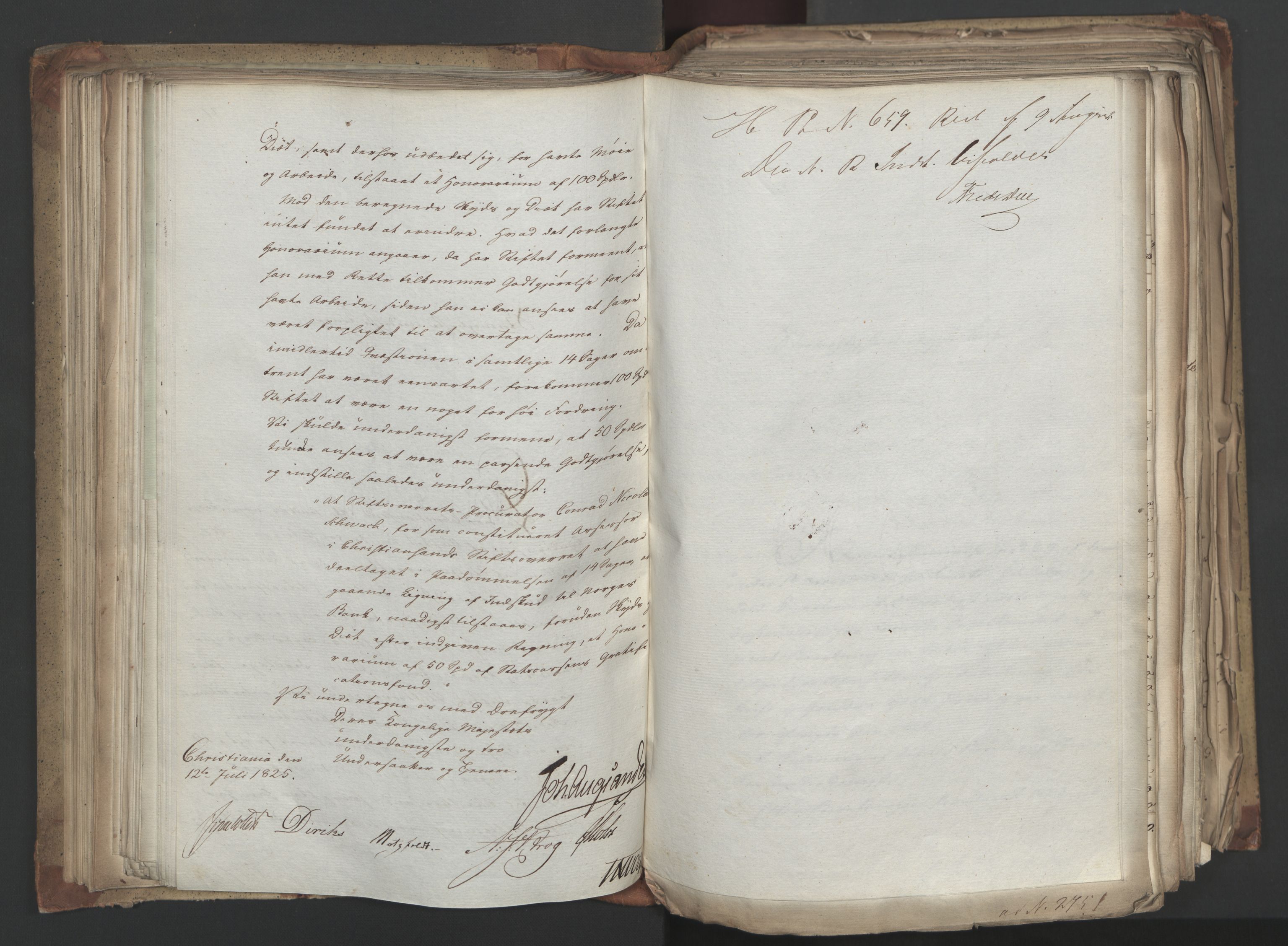 Statsrådsavdelingen i Stockholm, RA/S-1003/D/Da/L0043: Regjeringsinnstillinger nr. 2706-2845, 1825, p. 158