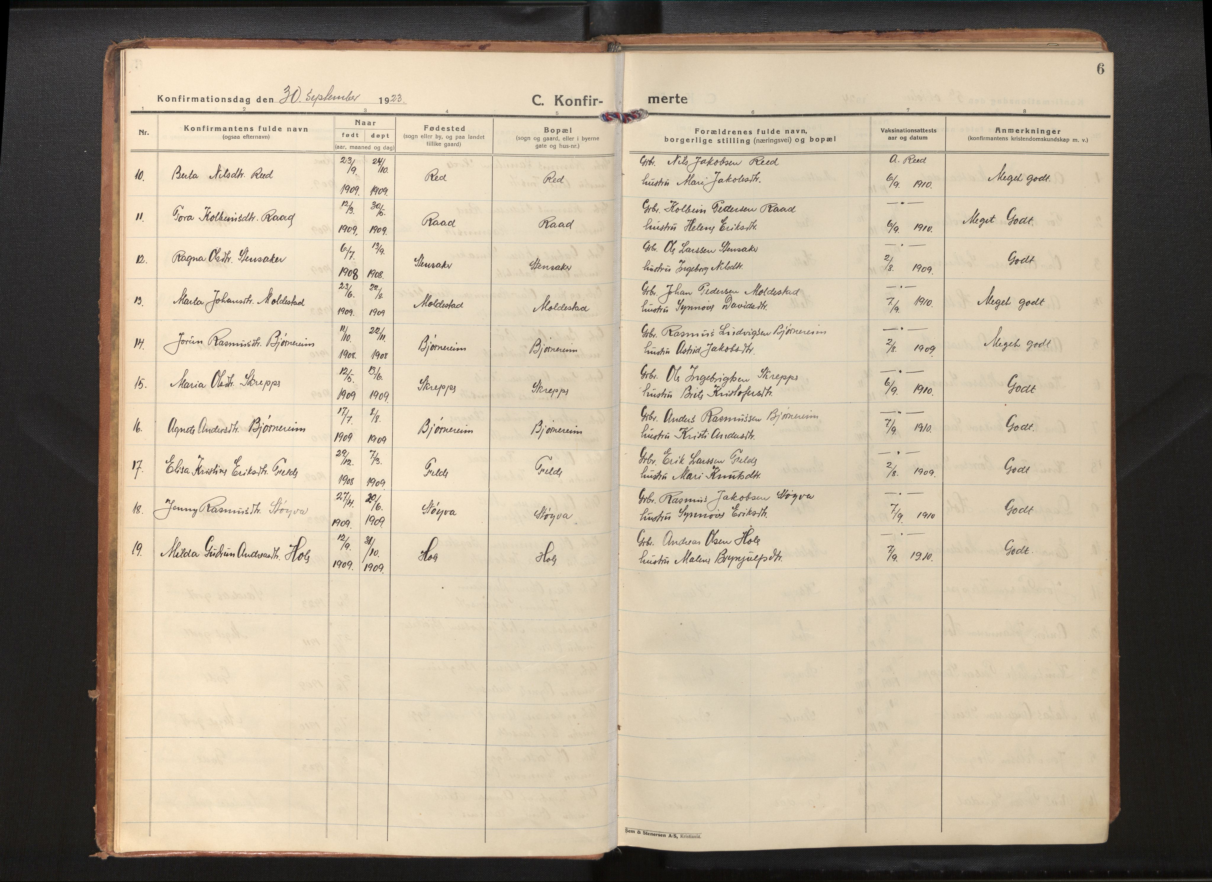 Gloppen sokneprestembete, SAB/A-80101/H/Hac/L0005: Curate's parish register no. A 5, 1923-1941, p. 5b-6a