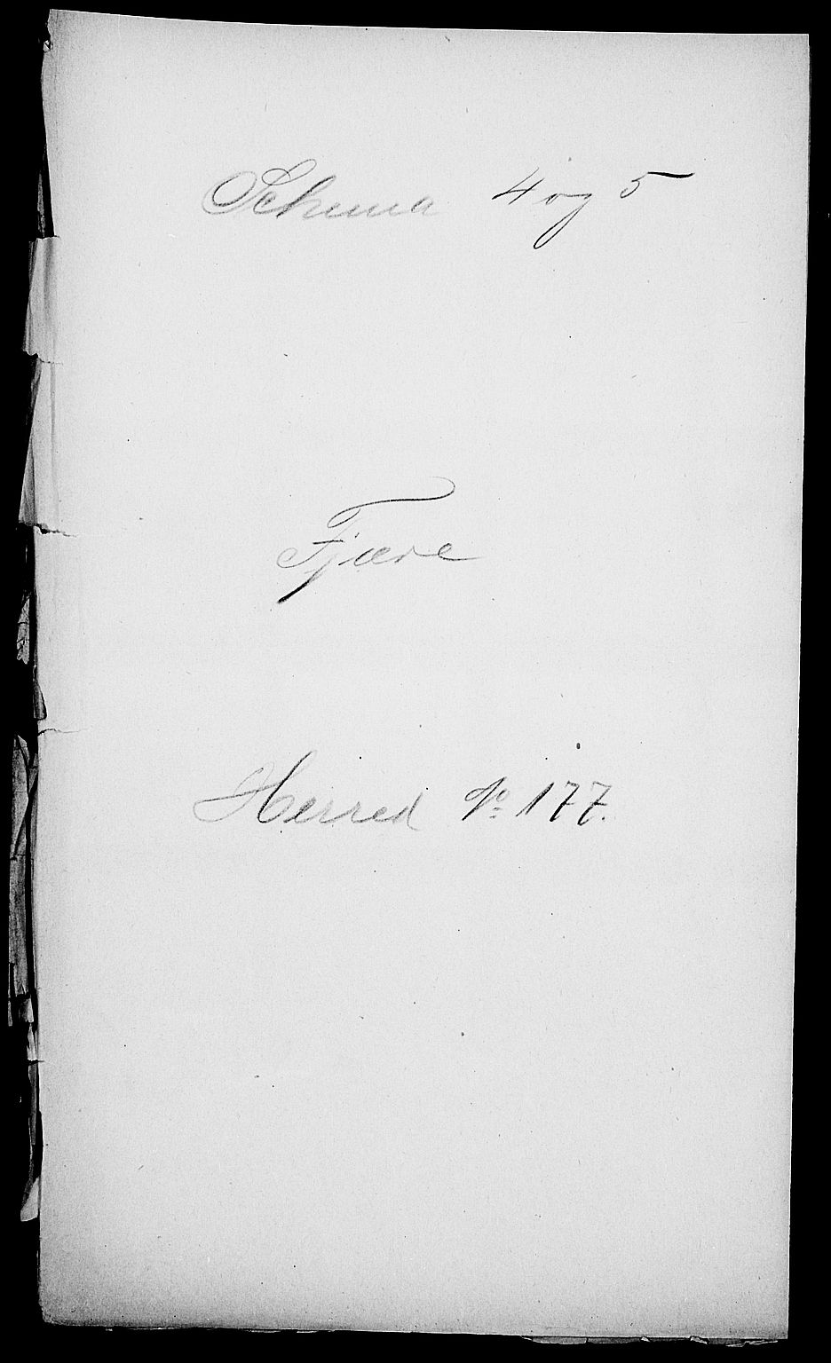 SAK, 1900 census for Fjære, 1900, p. 1