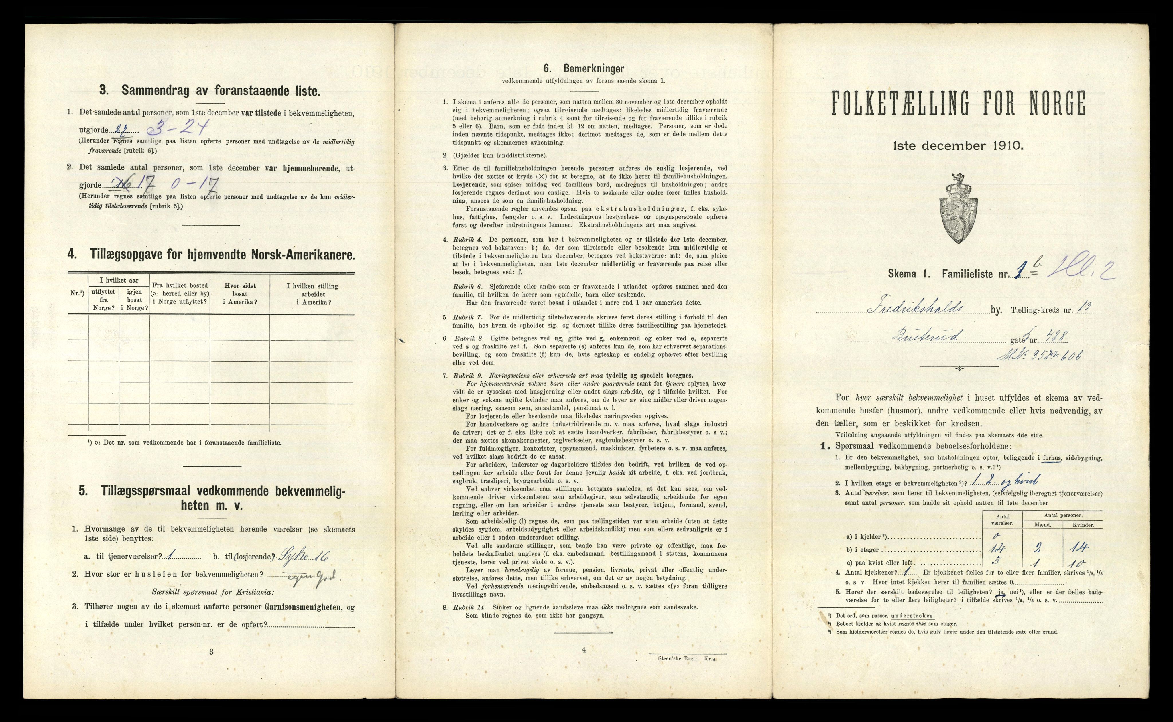 RA, 1910 census for Fredrikshald, 1910, p. 4304