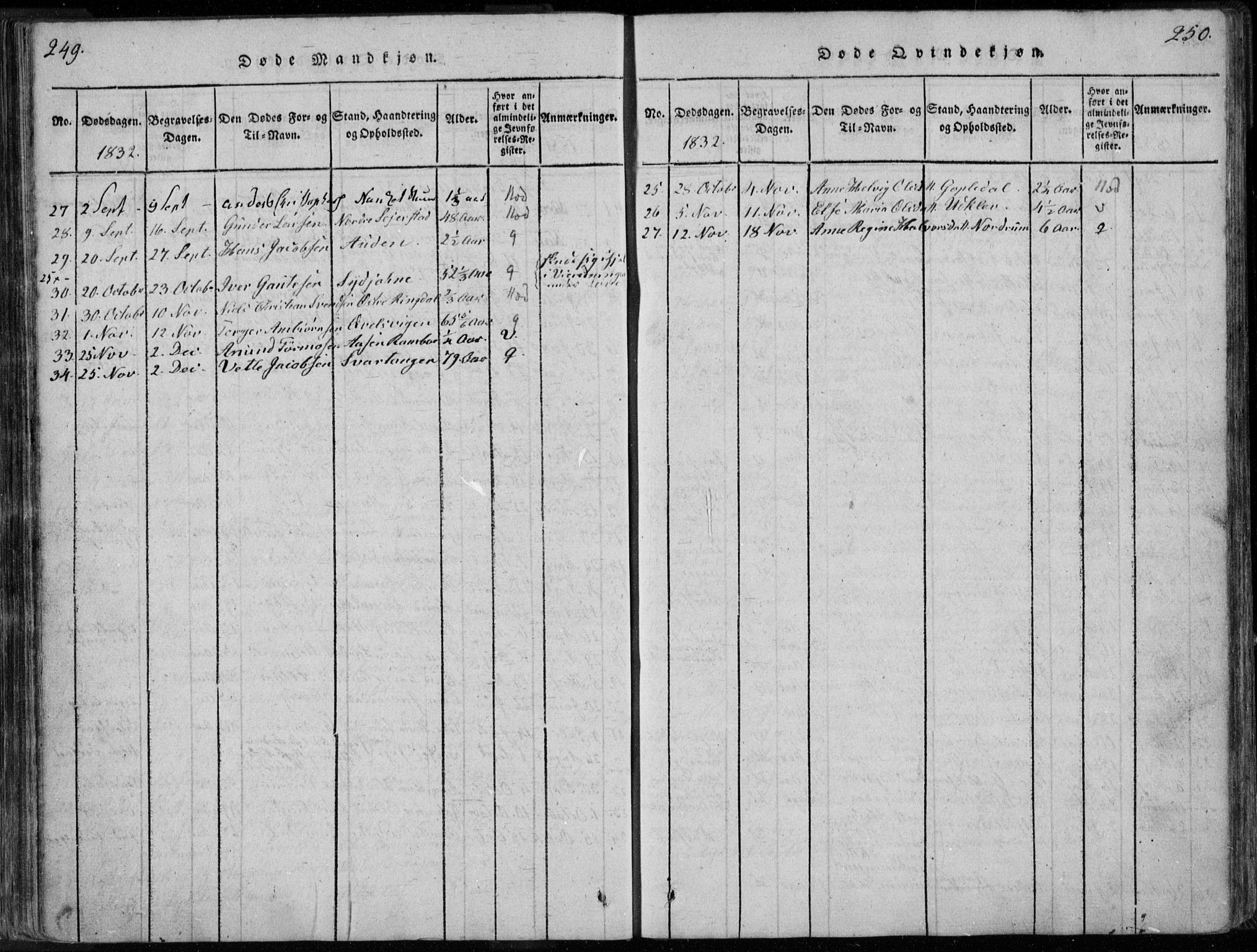 Hedrum kirkebøker, SAKO/A-344/F/Fa/L0004: Parish register (official) no. I 4, 1817-1835, p. 249-250