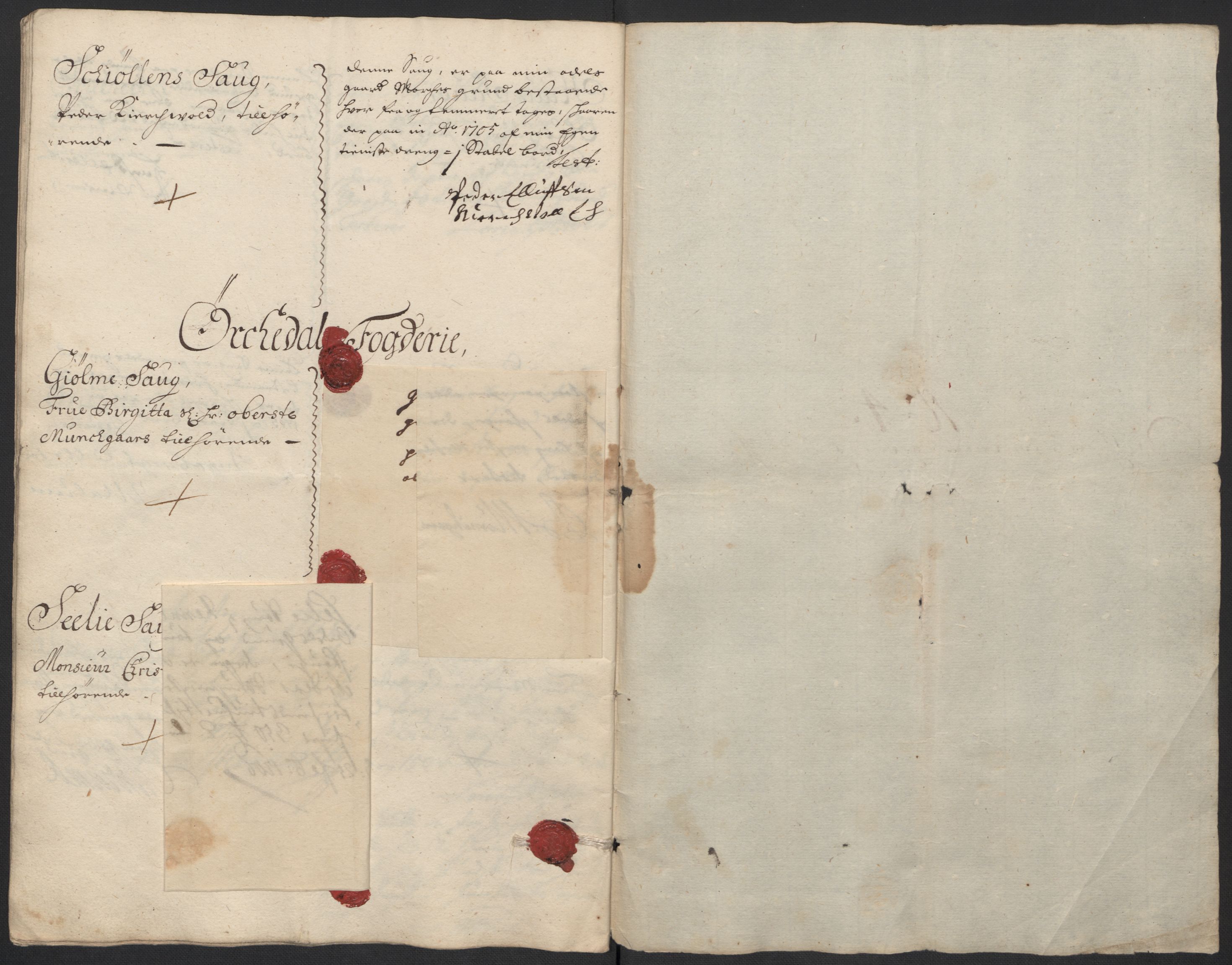 Rentekammeret inntil 1814, Reviderte regnskaper, Fogderegnskap, AV/RA-EA-4092/R60/L3955: Fogderegnskap Orkdal og Gauldal, 1705, p. 342