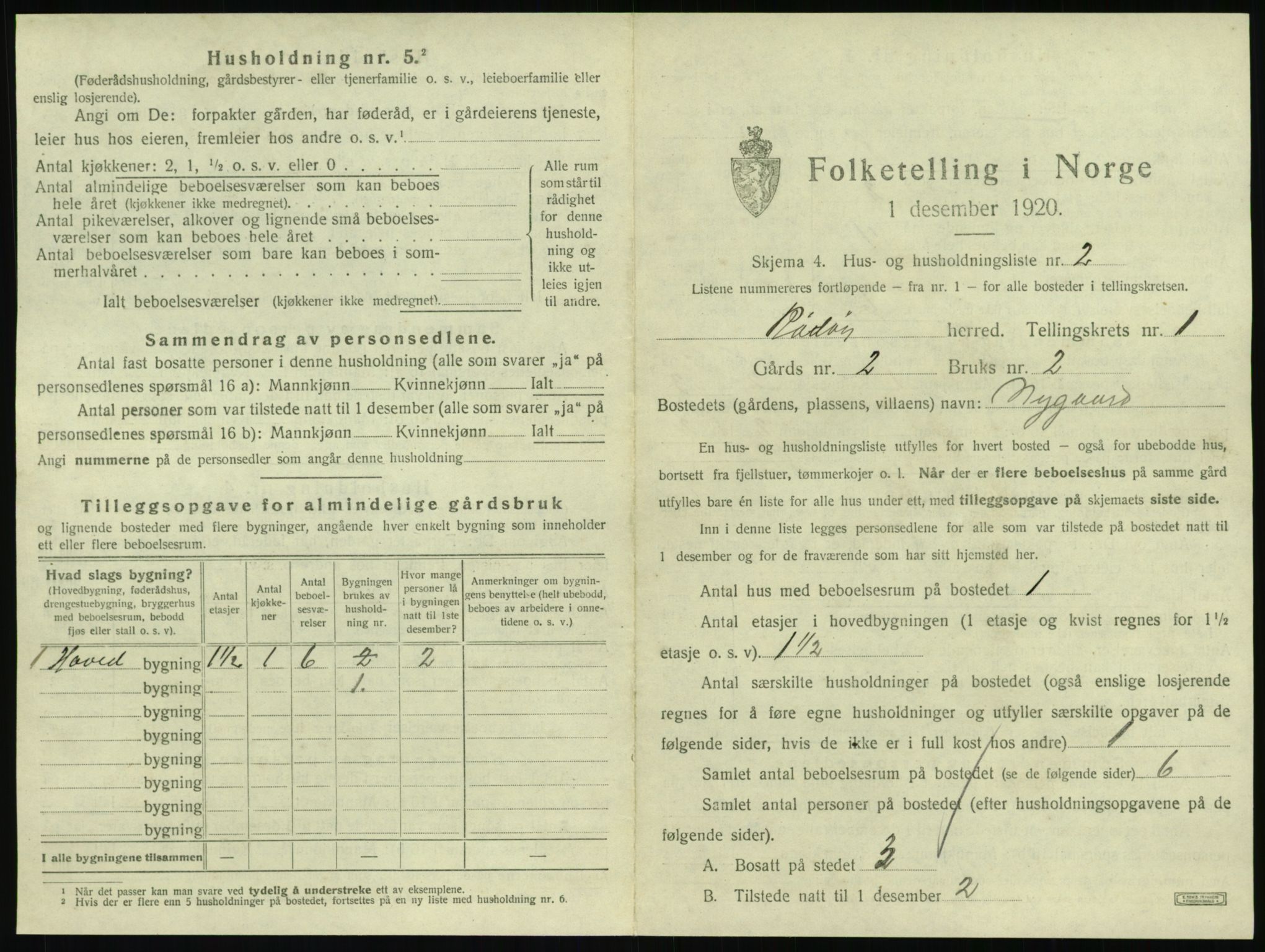 SAT, 1920 census for Rødøy, 1920, p. 48