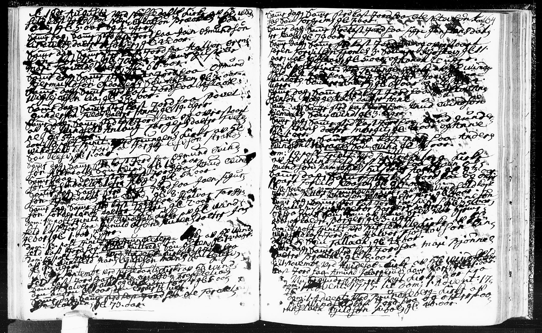 Kviteseid kirkebøker, SAKO/A-276/F/Fa/L0002: Parish register (official) no. I 2, 1773-1786, p. 164