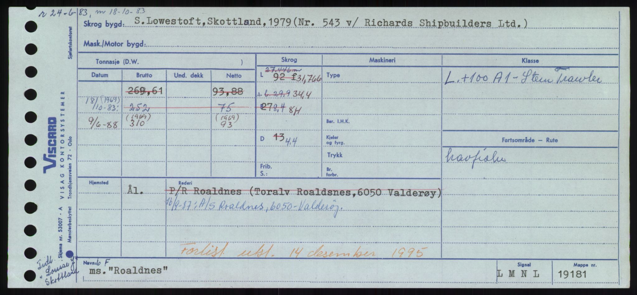 Sjøfartsdirektoratet med forløpere, Skipsmålingen, AV/RA-S-1627/H/Hd/L0031: Fartøy, Rju-Sam, p. 19