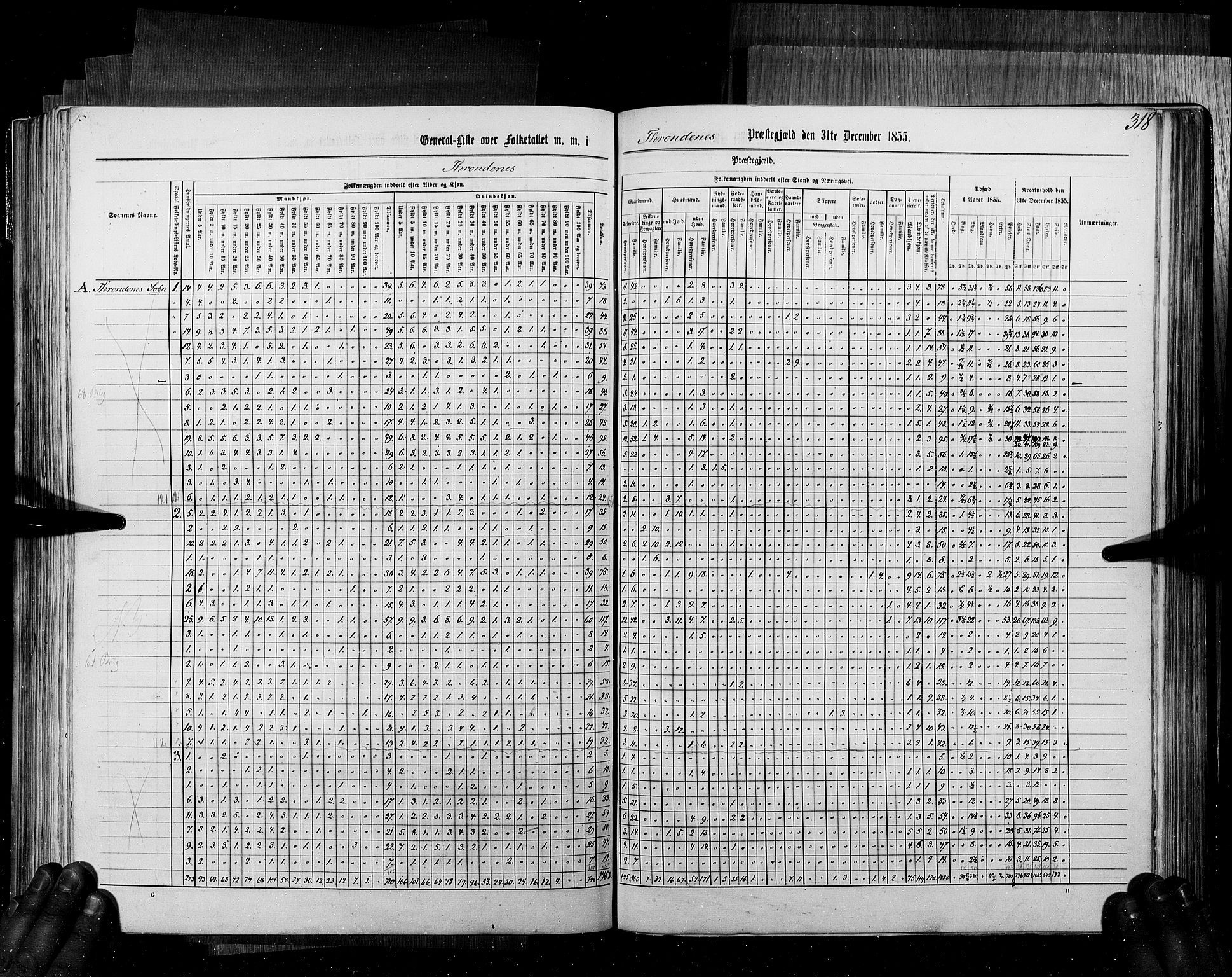 RA, Census 1855, vol. 6B: Nordland amt og Finnmarken amt, 1855, p. 318