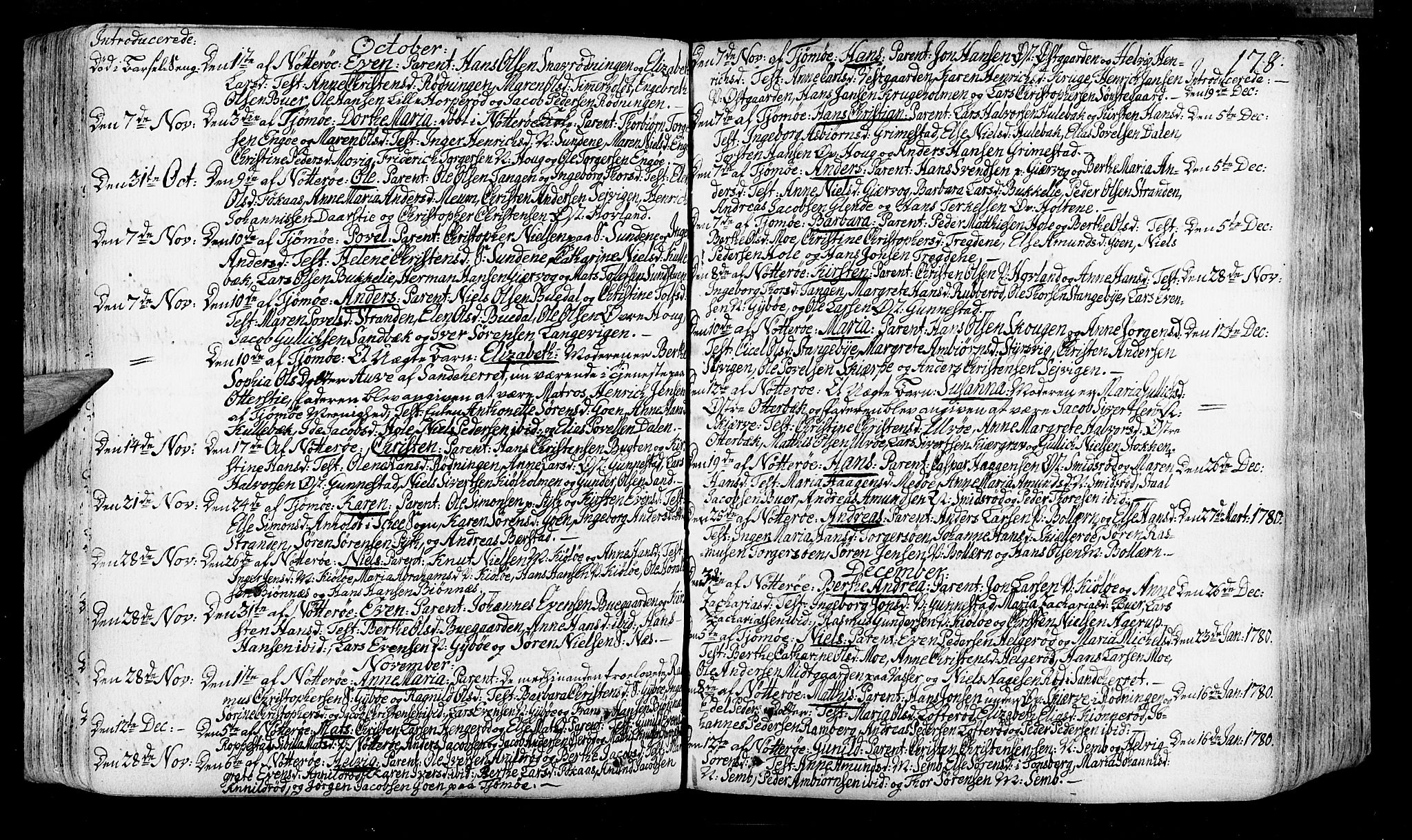 Nøtterøy kirkebøker, AV/SAKO-A-354/F/Fa/L0002: Parish register (official) no. I 2, 1738-1790, p. 178