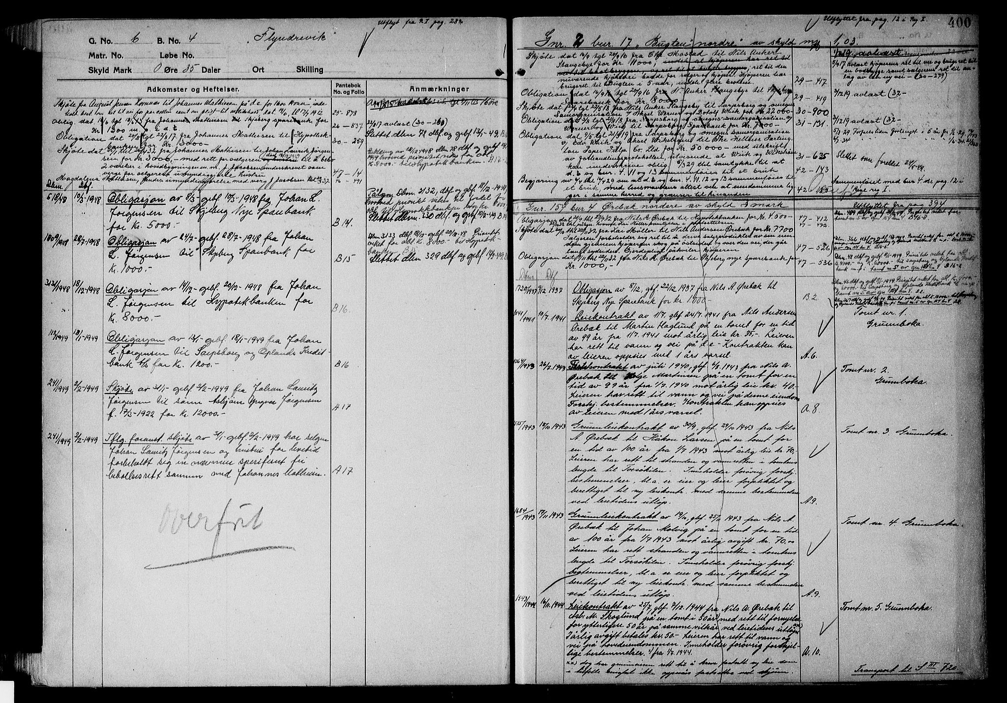 Tune sorenskriveri, AV/SAO-A-10470/G/Ga/Gab/Gabf/L0002b: Mortgage register no. VI 2b, 1910-1953, p. 400