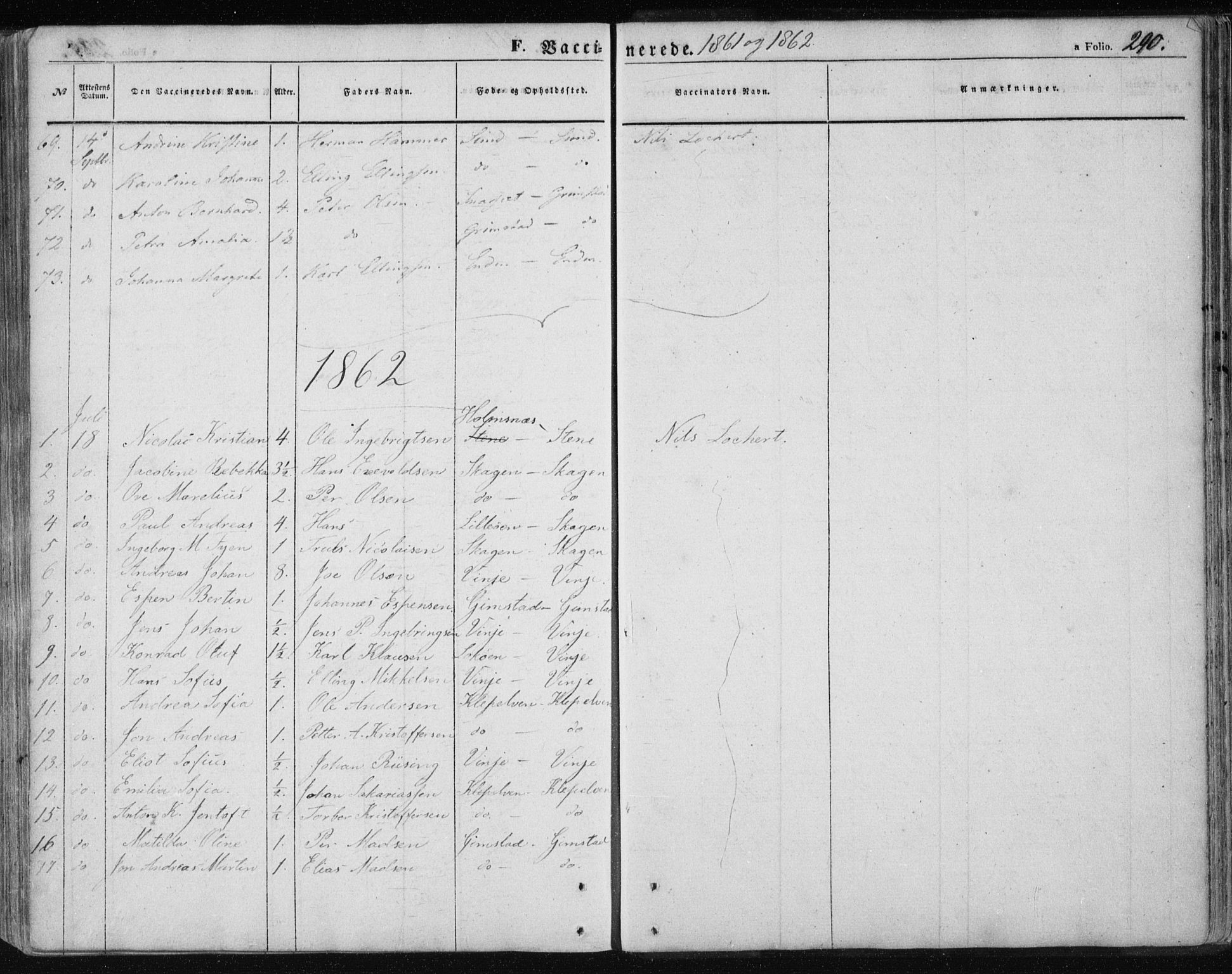 Ministerialprotokoller, klokkerbøker og fødselsregistre - Nordland, AV/SAT-A-1459/891/L1300: Parish register (official) no. 891A05, 1856-1870, p. 290