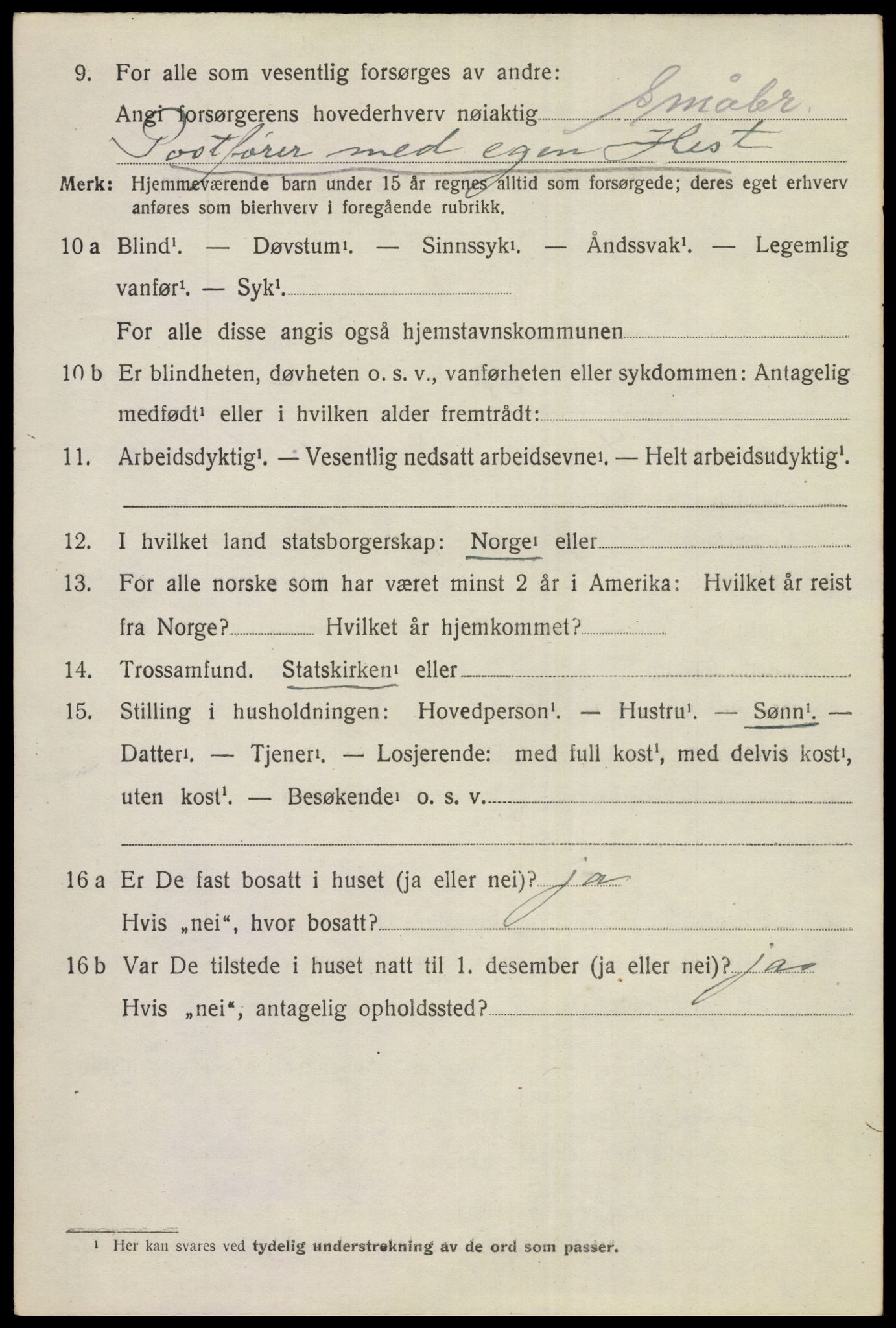 SAKO, 1920 census for Hole, 1920, p. 4338