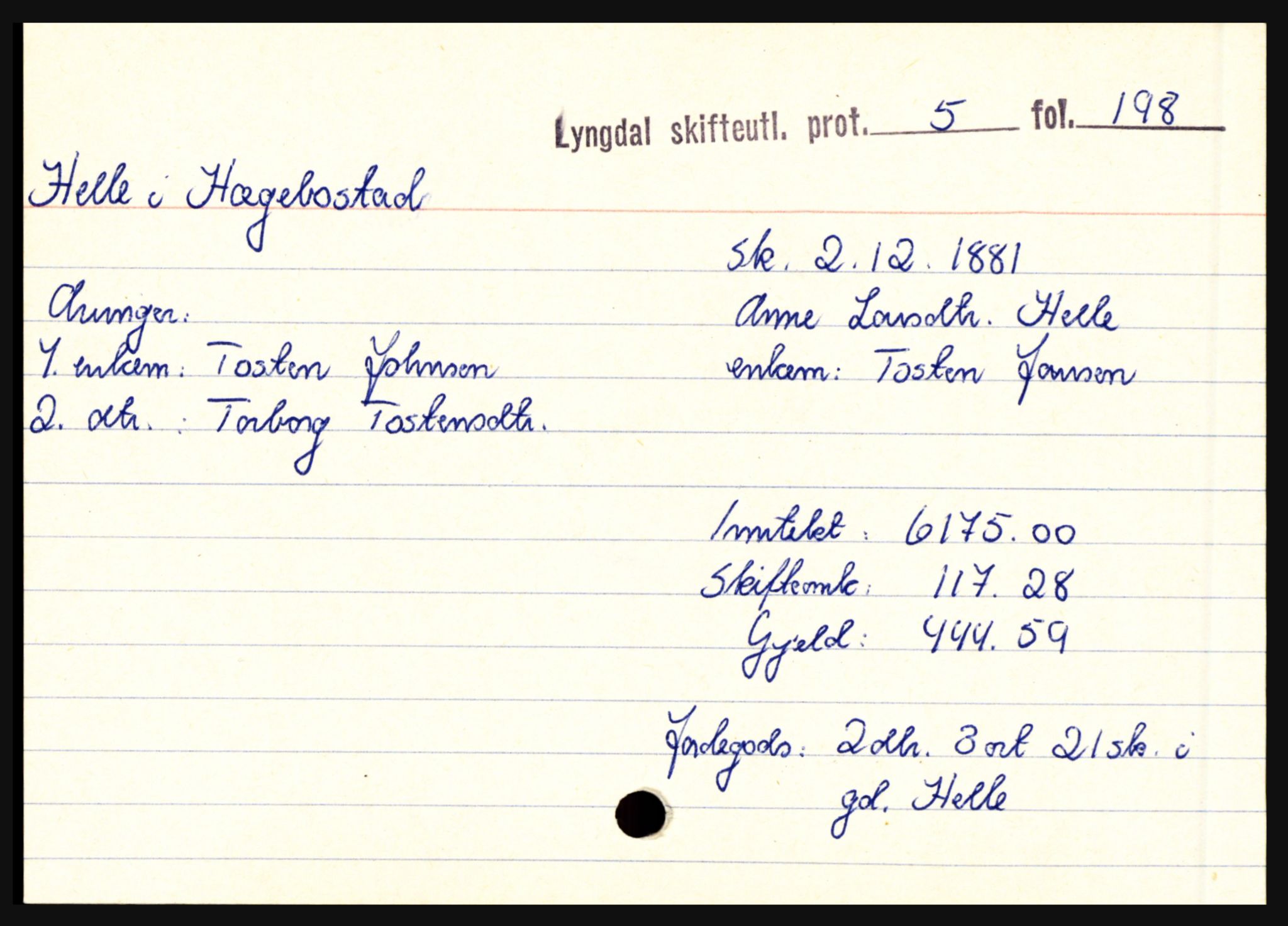 Lyngdal sorenskriveri, AV/SAK-1221-0004/H, p. 4631