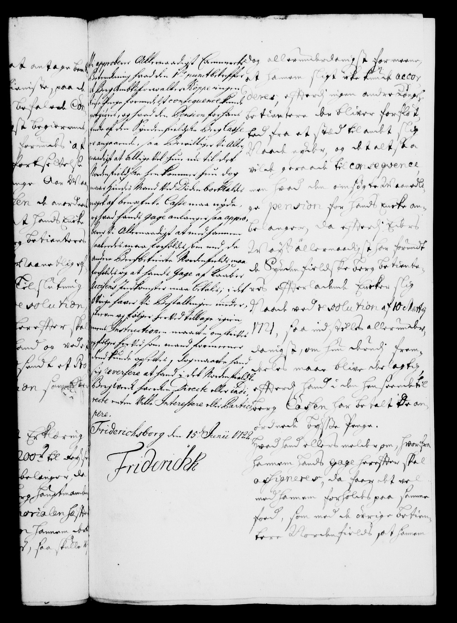 Rentekammeret, Kammerkanselliet, AV/RA-EA-3111/G/Gf/Gfa/L0005: Norsk relasjons- og resolusjonsprotokoll (merket RK 52.5), 1722, p. 377