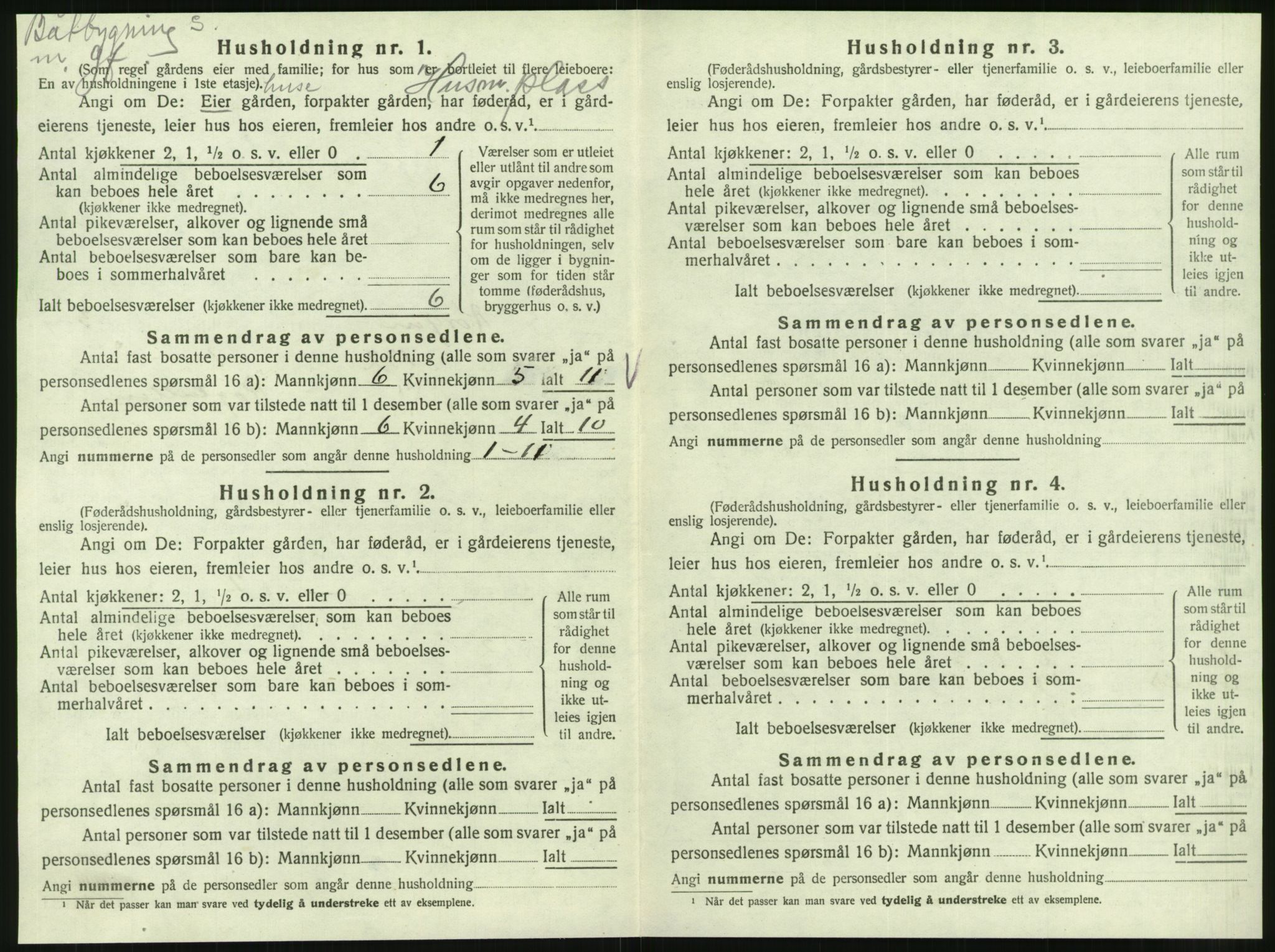 SAT, 1920 census for Korgen, 1920, p. 185