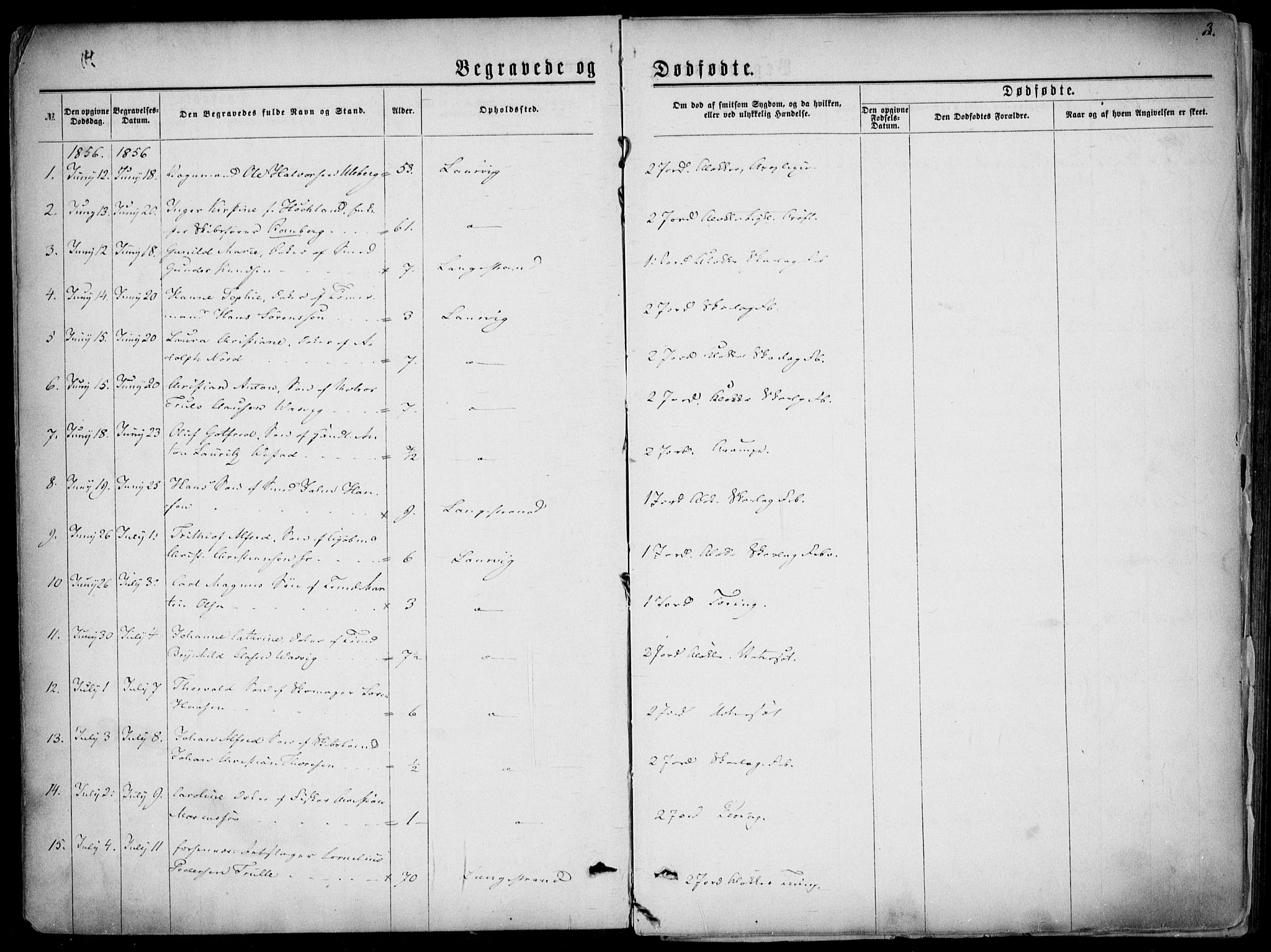 Larvik kirkebøker, SAKO/A-352/F/Fa/L0005: Parish register (official) no. I 5, 1856-1870, p. 3