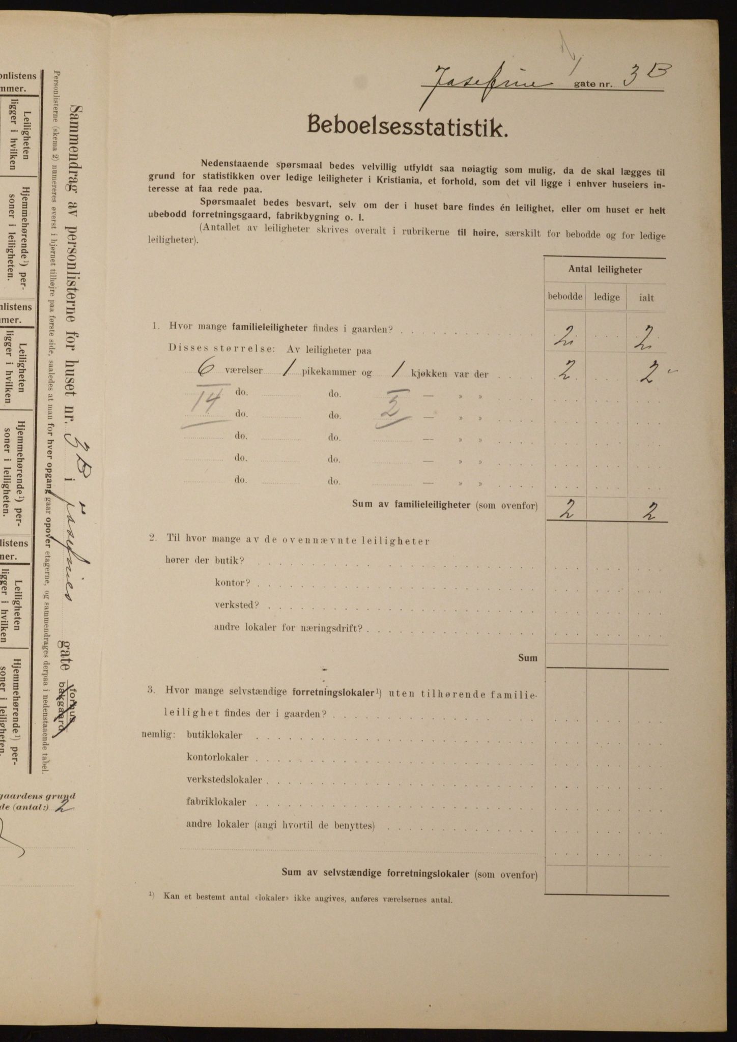 OBA, Municipal Census 1910 for Kristiania, 1910, p. 45994