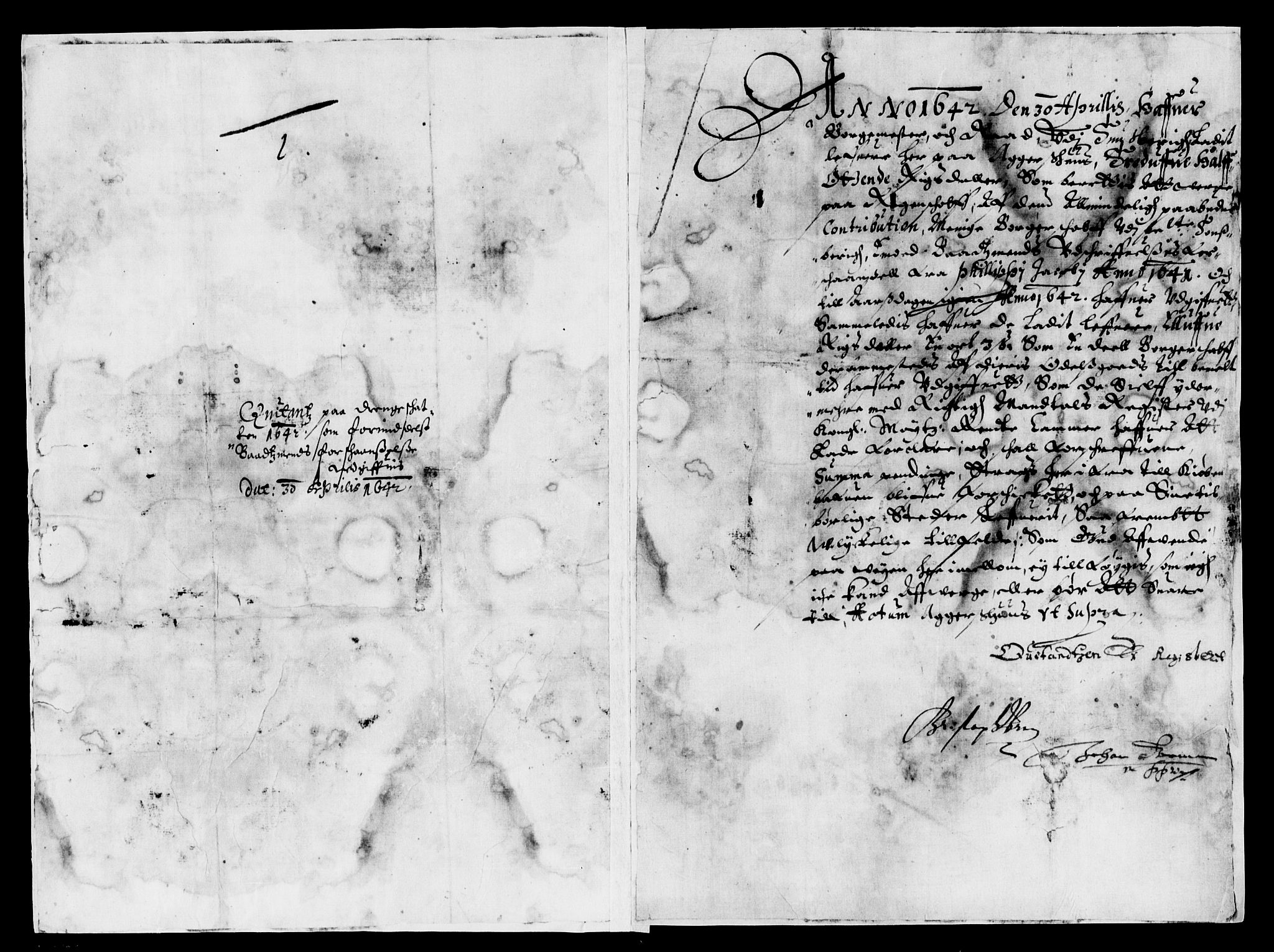 Rentekammeret inntil 1814, Reviderte regnskaper, Lensregnskaper, RA/EA-5023/R/Rb/Rbo/L0024: Tønsberg len, 1642-1644