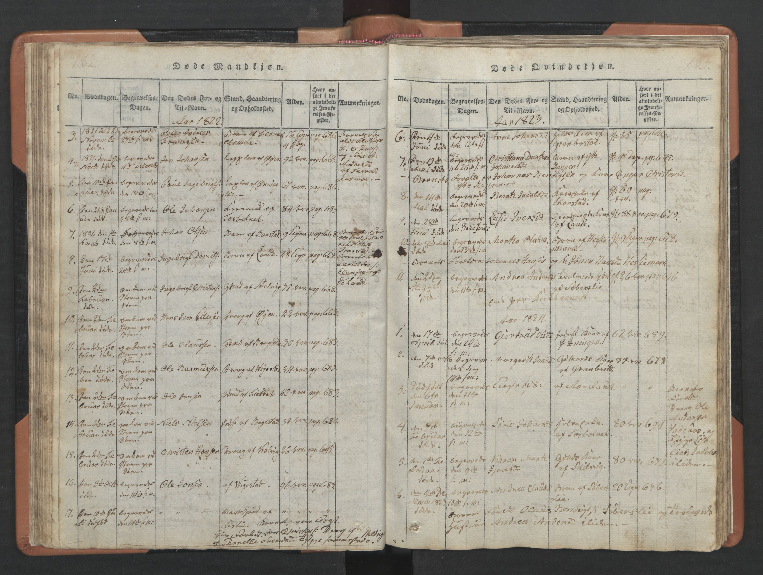 Ministerialprotokoller, klokkerbøker og fødselsregistre - Nordland, SAT/A-1459/810/L0157: Parish register (copy) no. 810C01, 1819-1842, p. 182-183