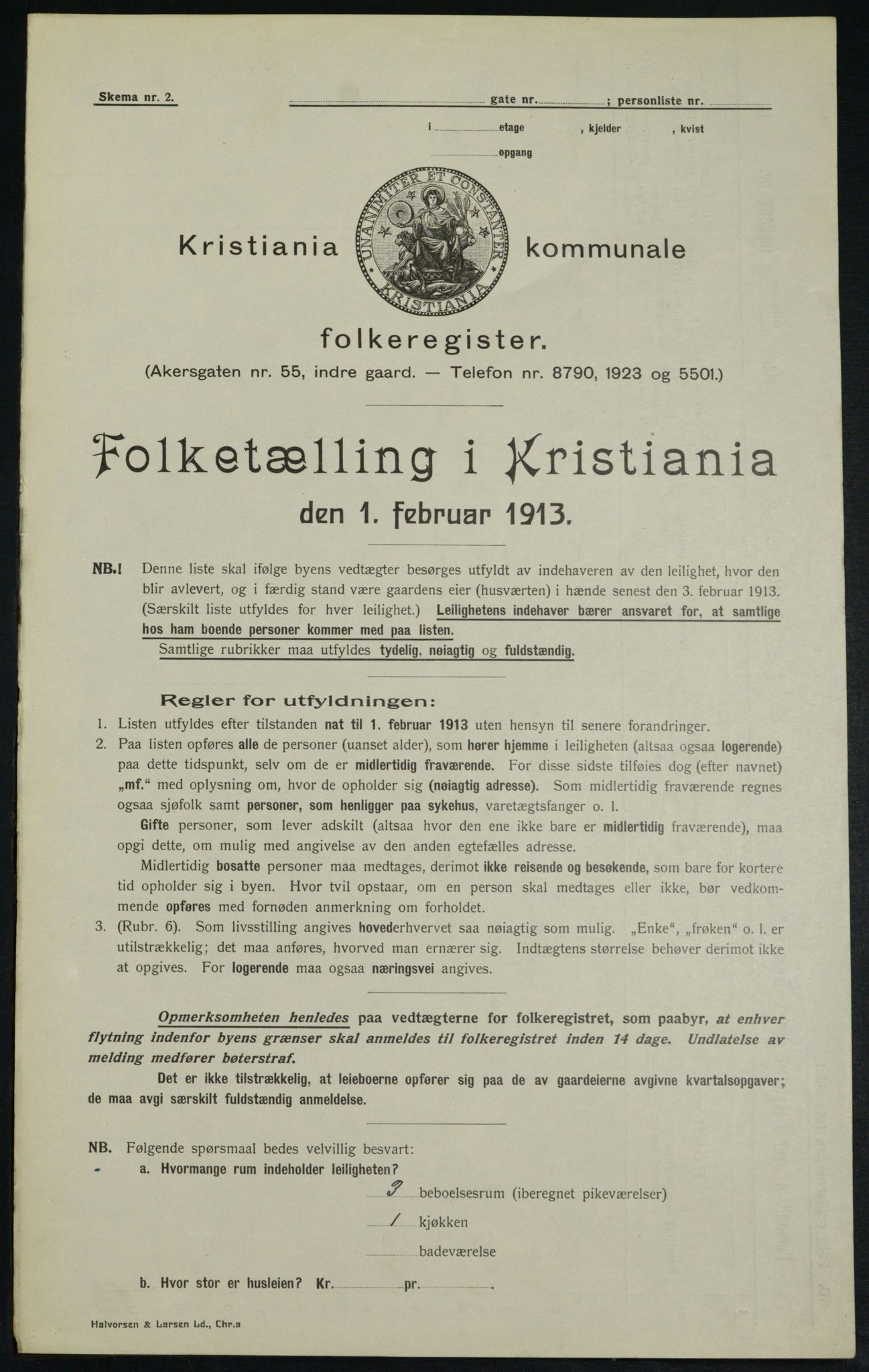 OBA, Municipal Census 1913 for Kristiania, 1913, p. 64841