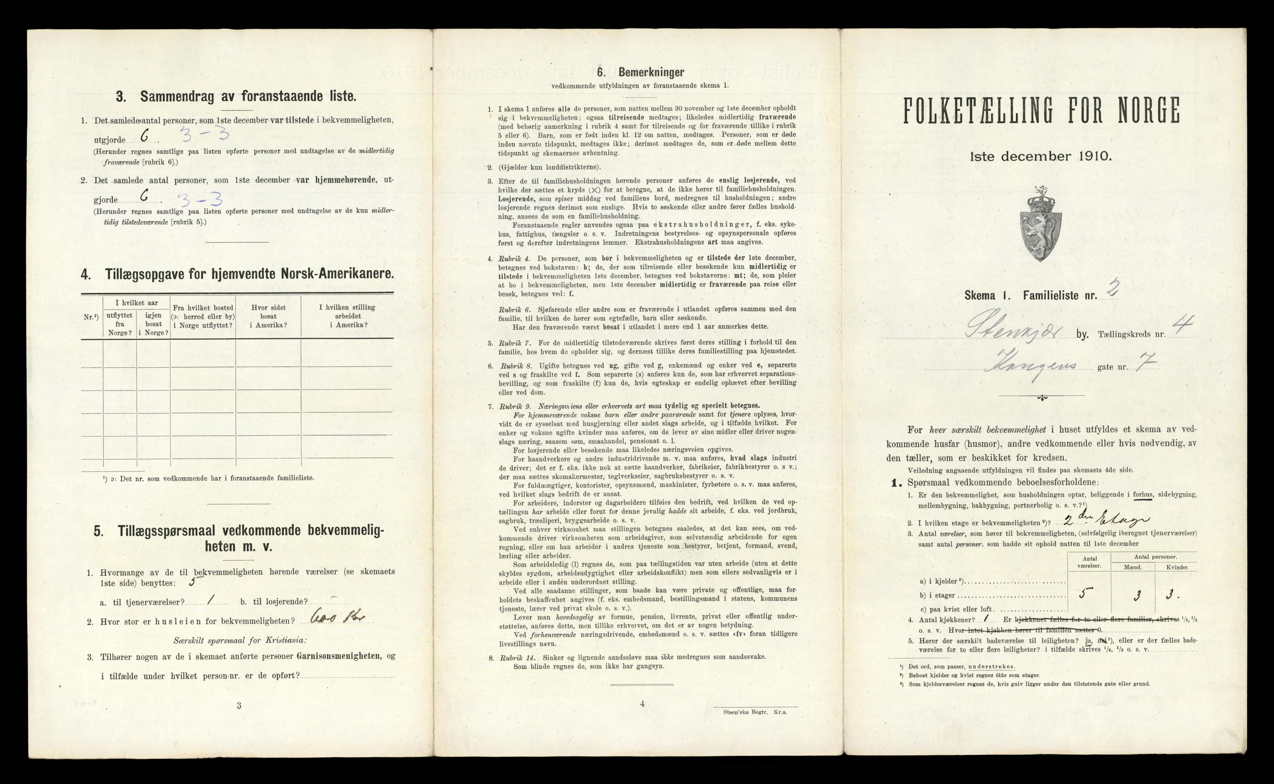 RA, 1910 census for Steinkjer, 1910, p. 998