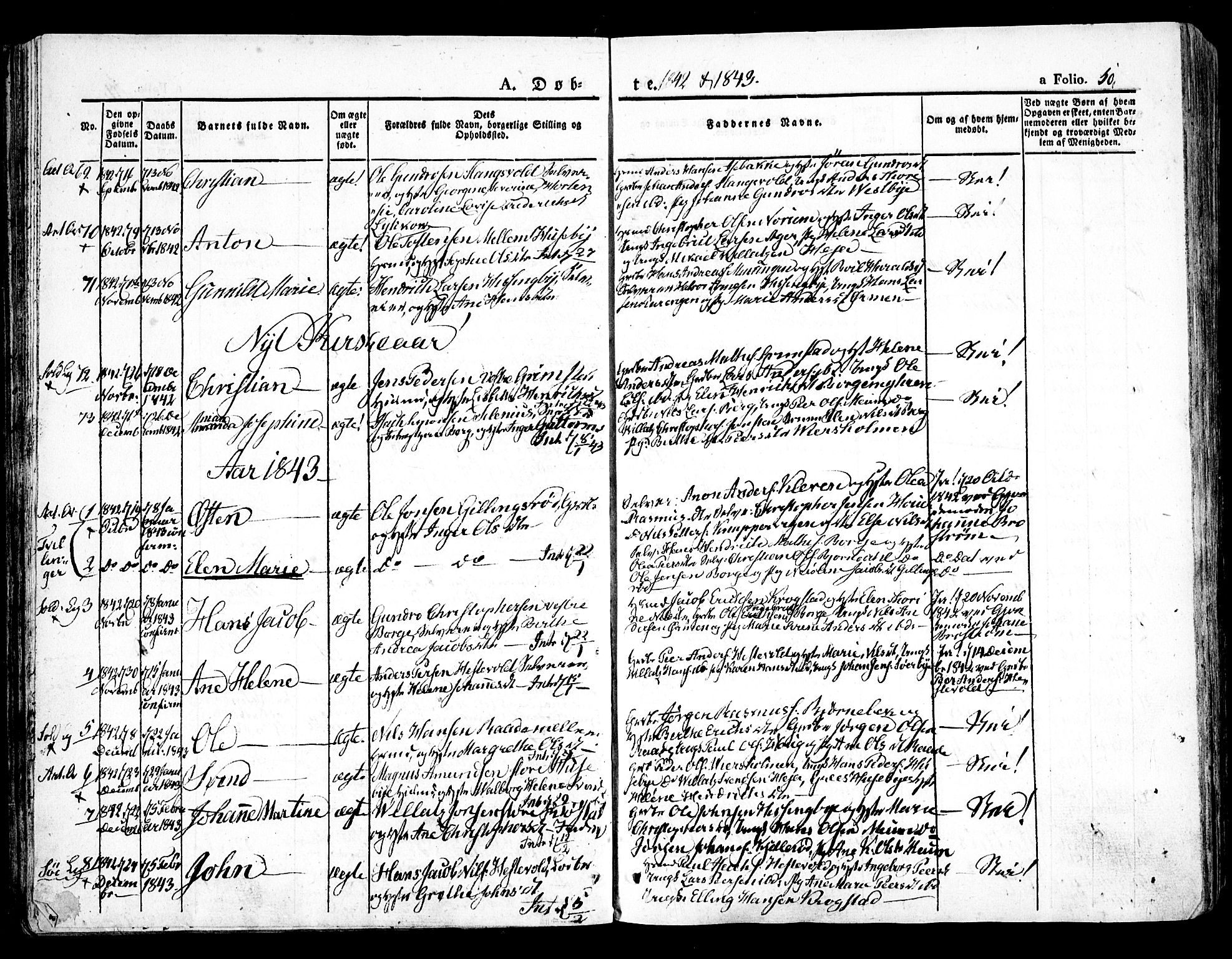 Råde prestekontor kirkebøker, SAO/A-2009/F/Fa/L0005: Parish register (official) no. 5, 1830-1853, p. 50