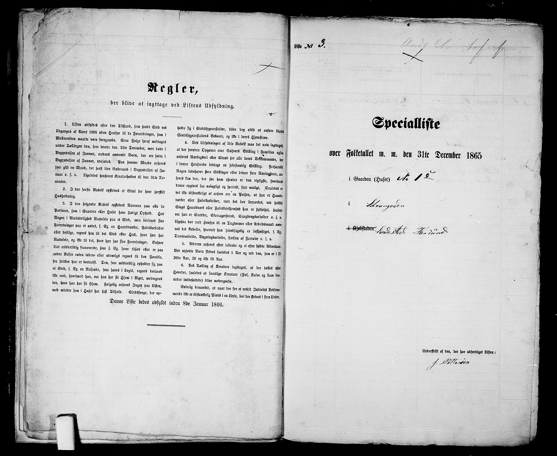 RA, 1865 census for Vanse/Farsund, 1865, p. 11